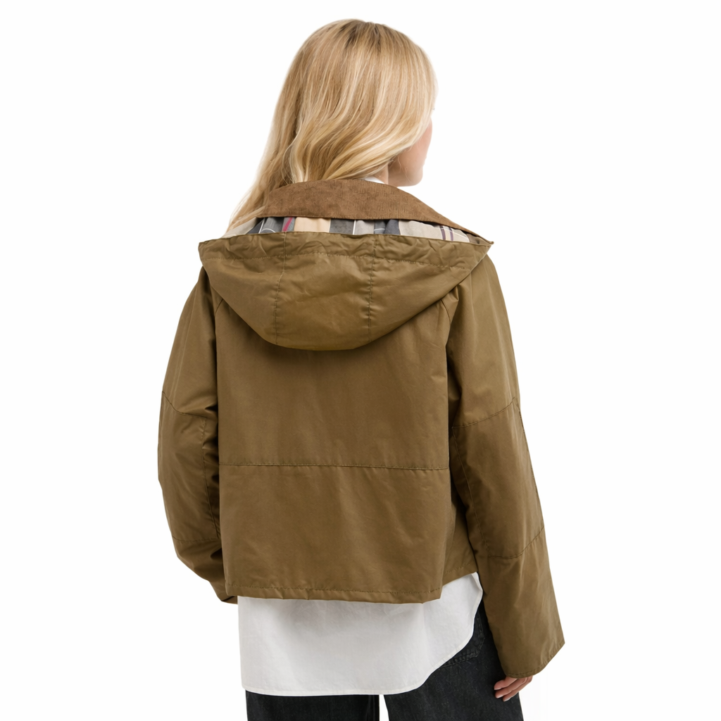 BARBOUR Giubbotto Donna Liza Waxed Jacket In Cotone Cerato LWX1530SN11 Colore Beige Scuro