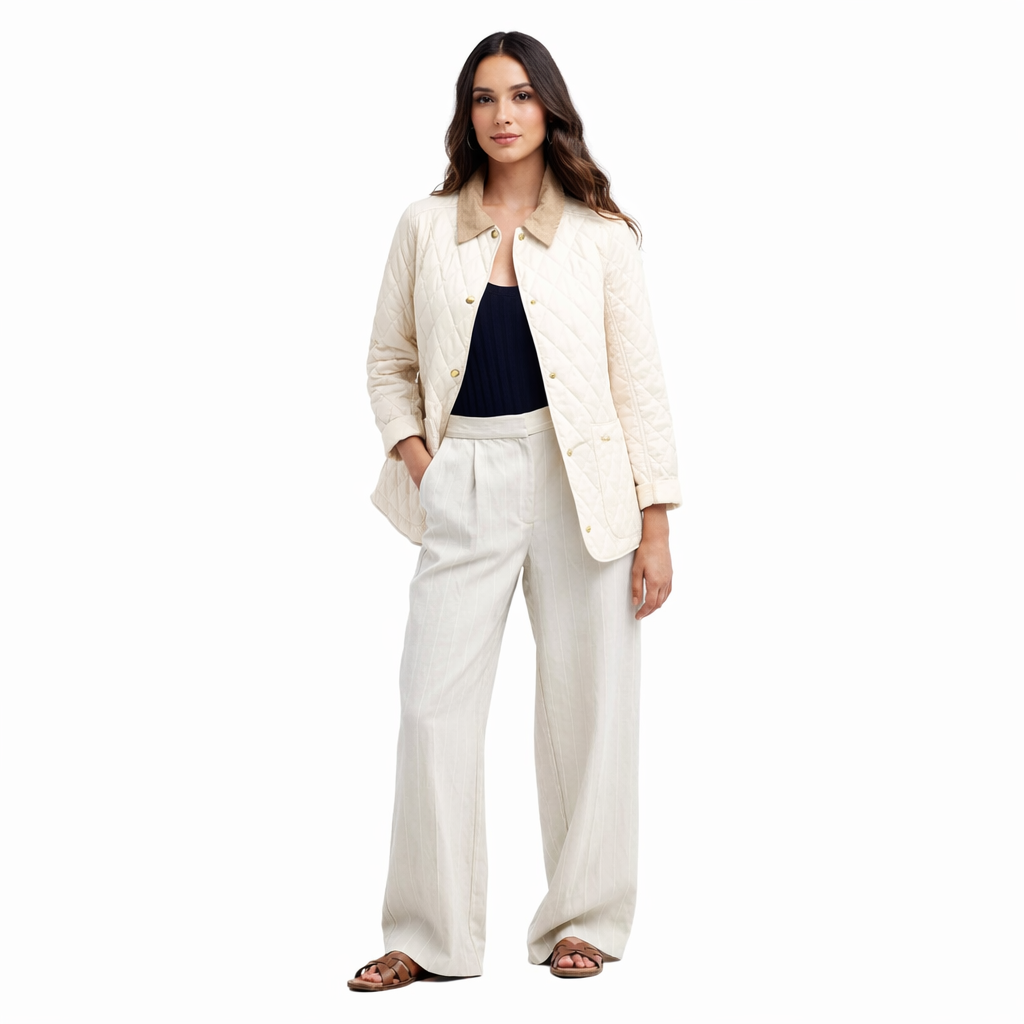 BARBOUR Giacca Donna Annandale Quilted LQU0475CR71 Colore Avorio