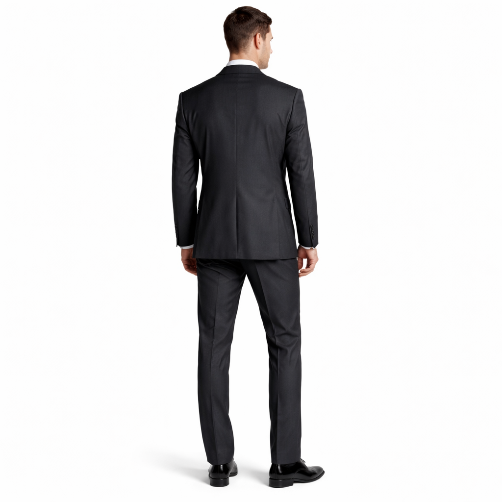 HUGO BOSS Abito Uomo con Gilet Nero 100% Lana Regular Fit 50219987