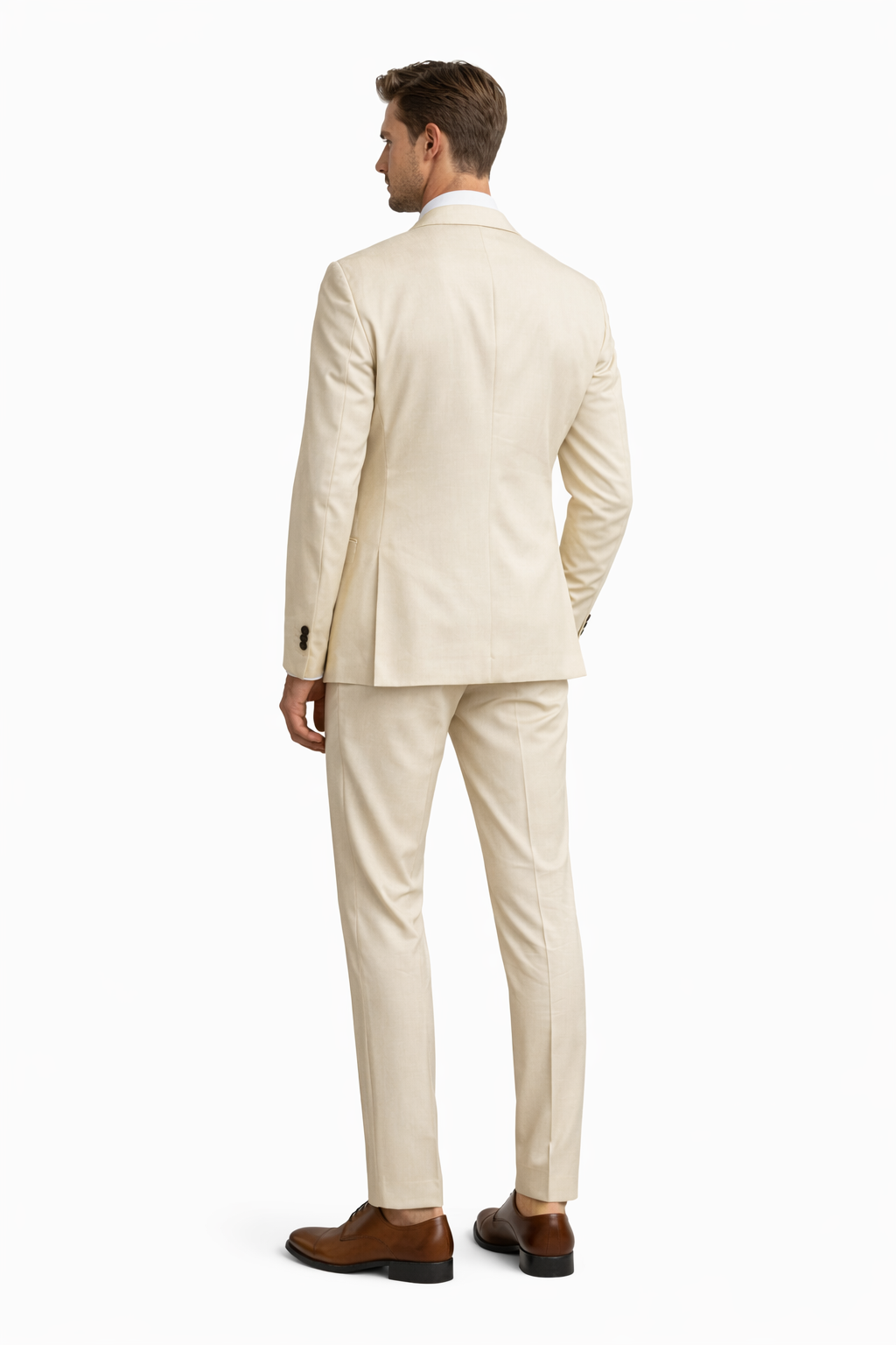 SIMBOLS Abito Uomo Beige Drop 7 A10691M 085 Made in Italy Giacca Sfoderata