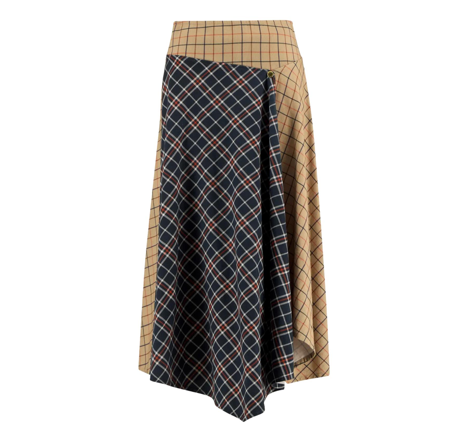 BARBOUR Gonna Donna Midi Dalbury Tartan LSK0147MI11 Colore Multi Check Blu Beige