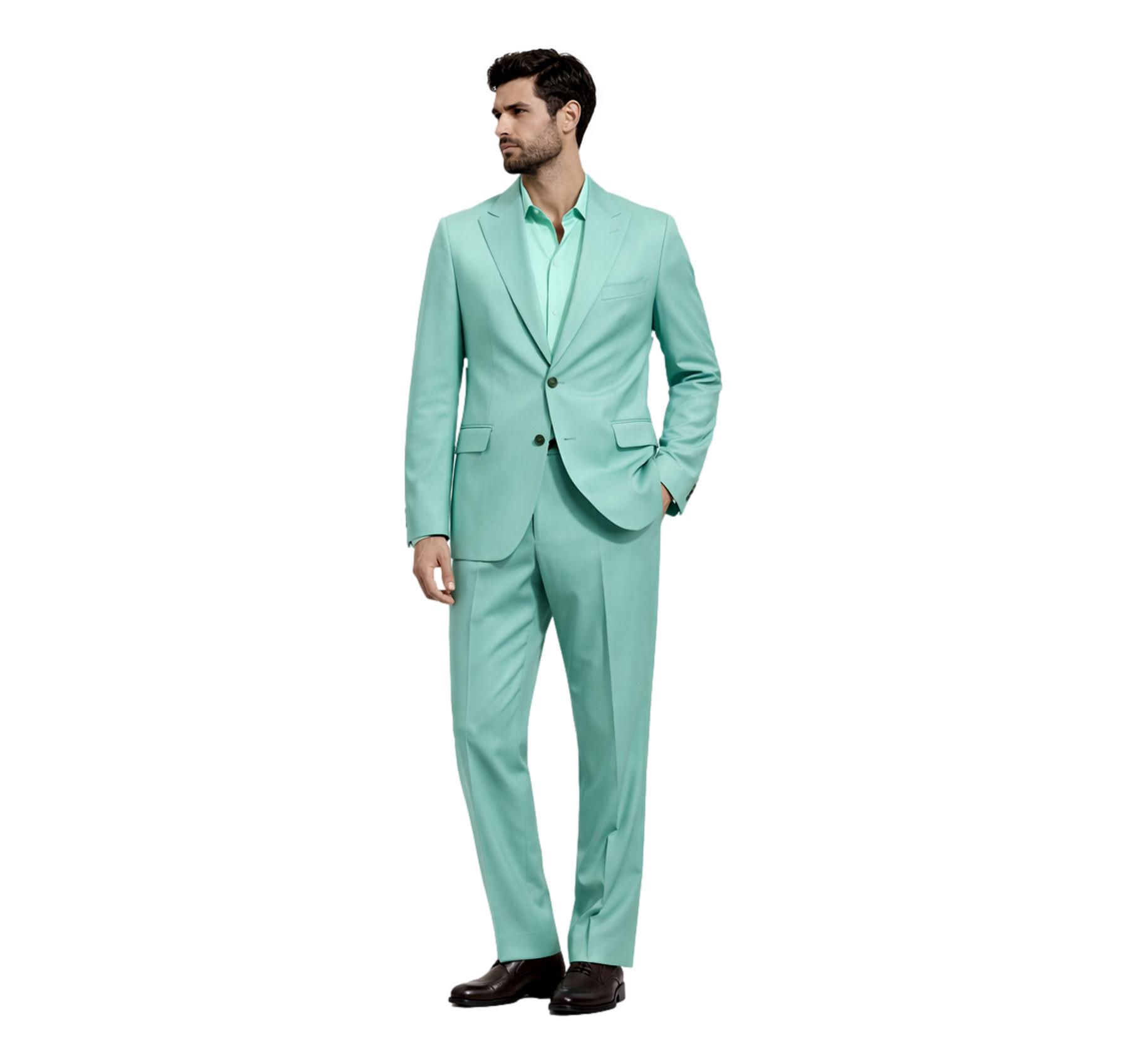 SIMBOLS Abito Uomo Drop 7 Slim Fit A11530 Made in Italy Colore Verde Menta