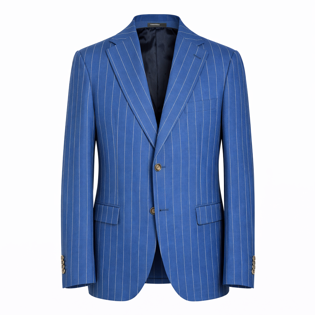 SIMBOLS Abito Uomo Gessato Blu A10600L Made in Italy