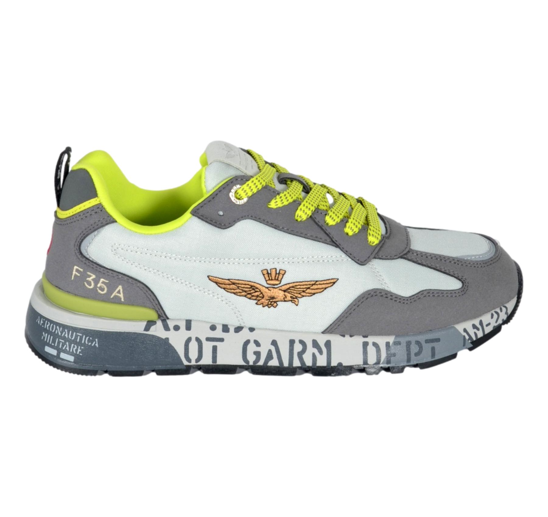 AERONAUTICA MILITARE Sneakers Uomo Pilot SC0276 94038 Grigio Fluo