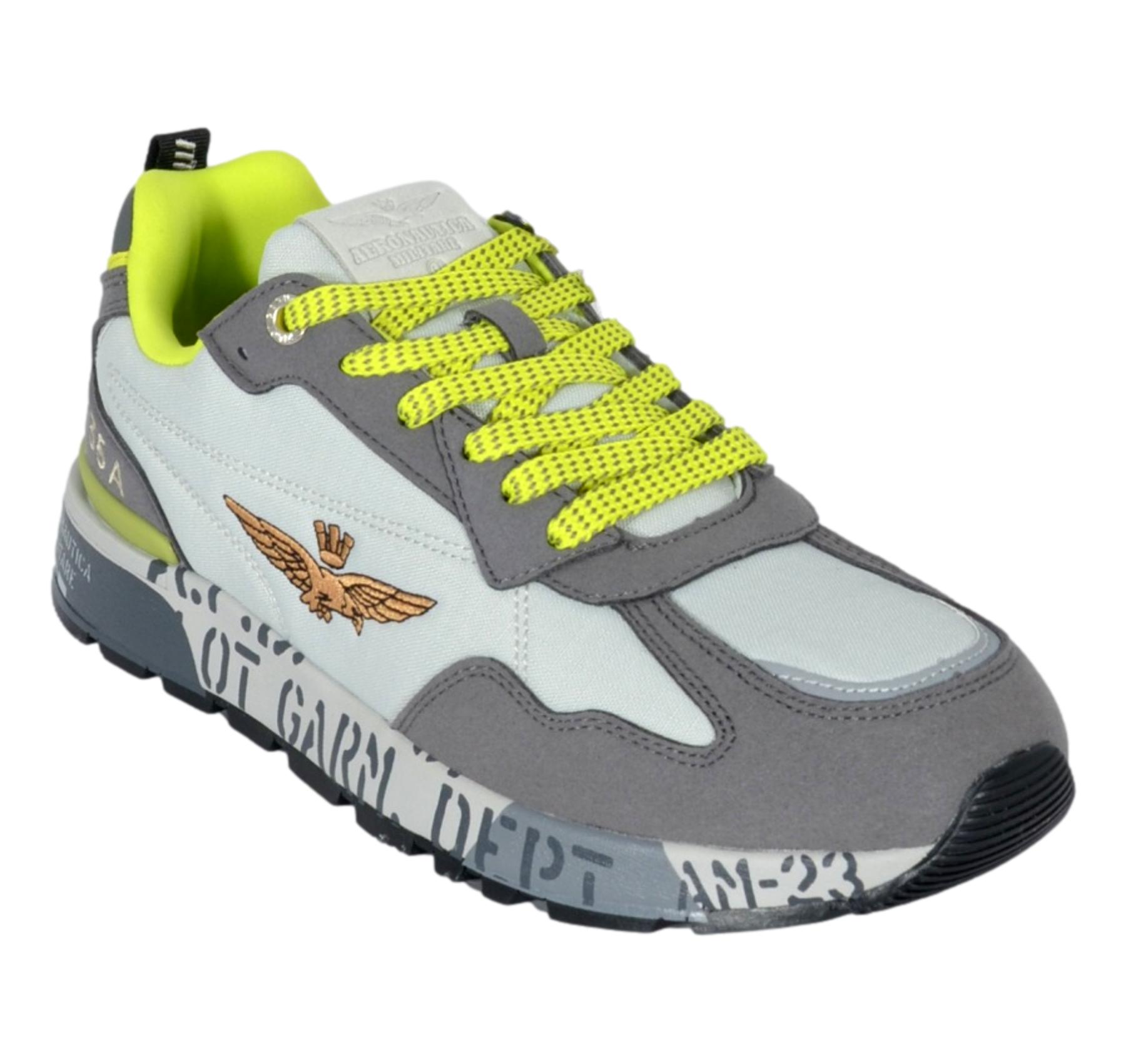 AERONAUTICA MILITARE Sneakers Uomo Pilot SC0276 94038 Grigio Fluo