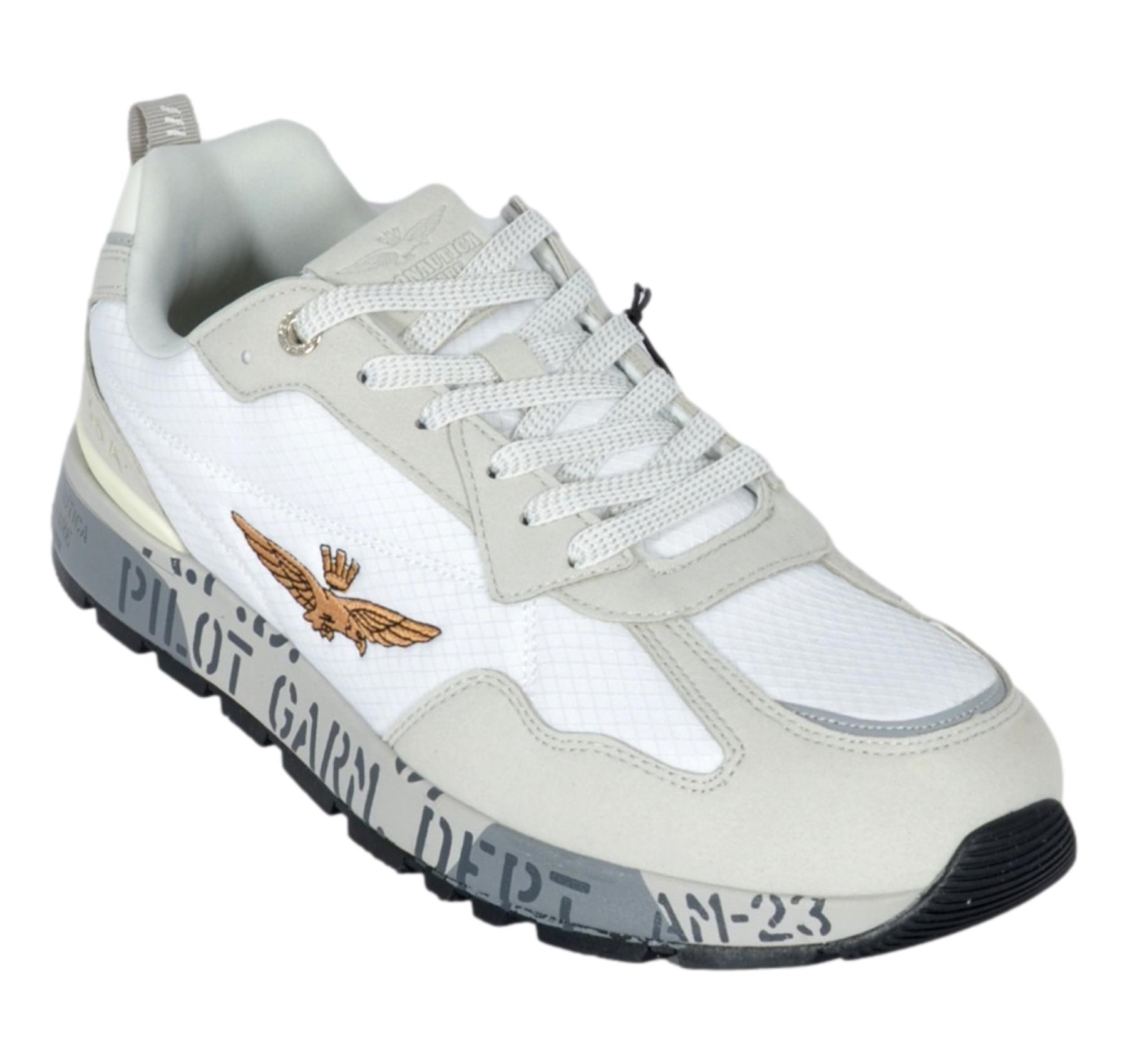 AERONAUTICA MILITARE Sneakers Uomo Pilot SC0276UCT04327 Colore Bianco Grigio 73062