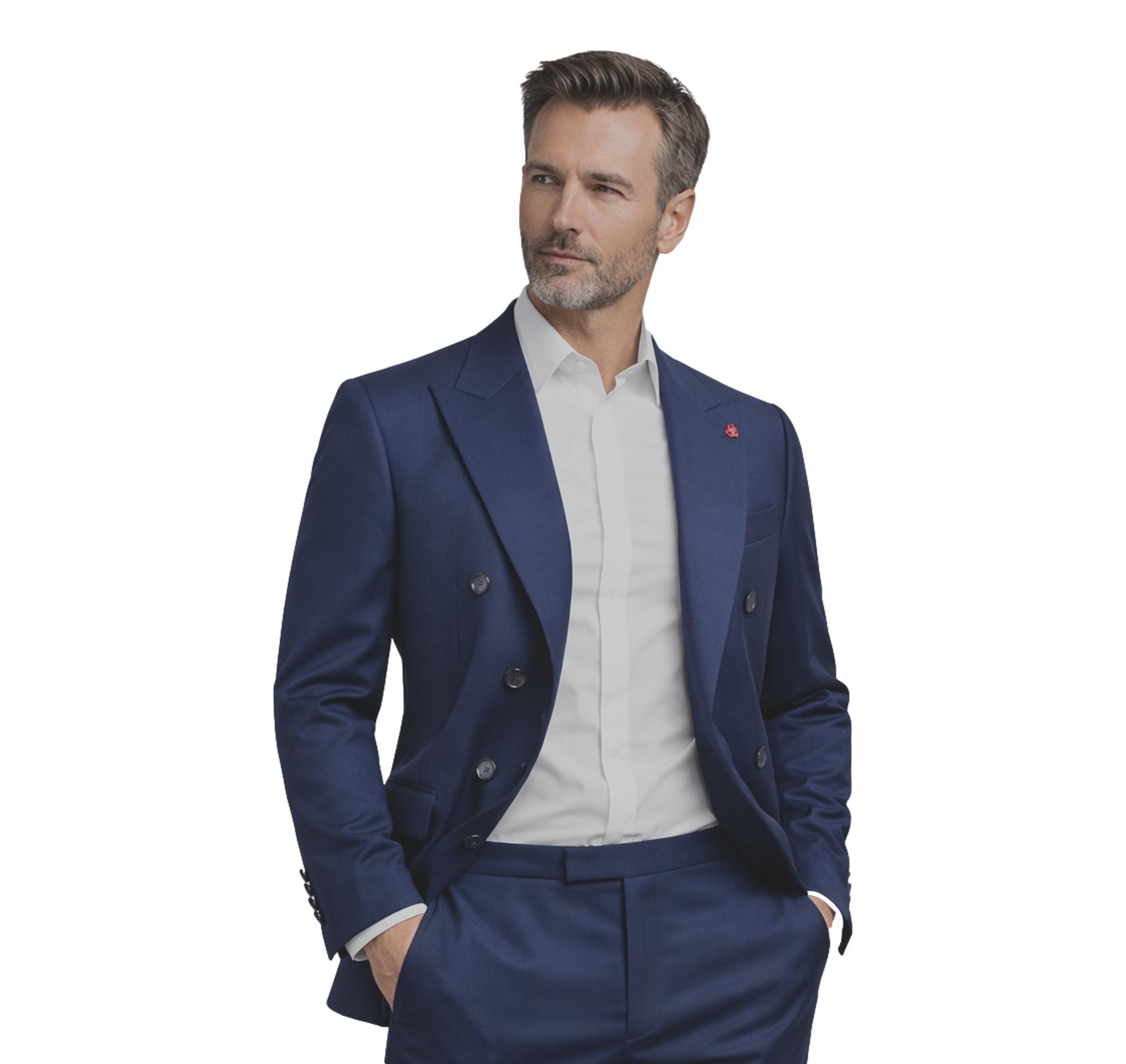 ROY ROBSON Giacca Uomo Blu Slim Fit Doppiopetto Elegante 5038 Blazer Business