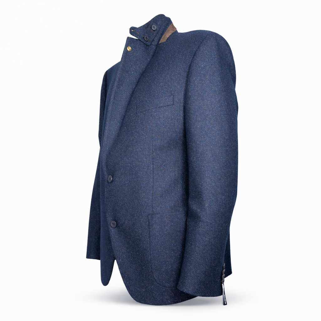 ROY ROBSON Giacca Uomo Regular Fit in Lana Mista con Tasche a Toppe Colore Blu