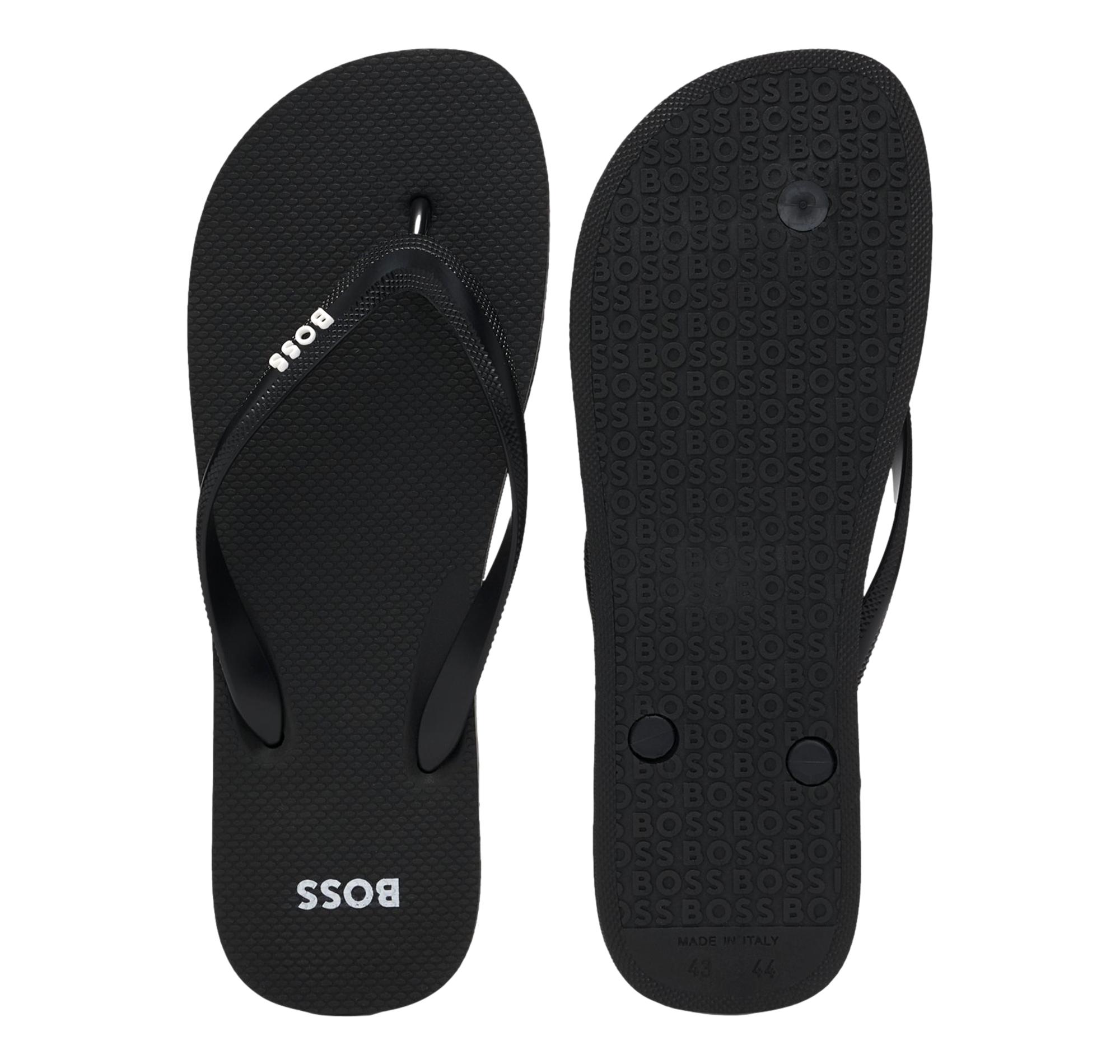 BOSS Infradito Uomo Con Dettaglio Logo In Contrasto Tracy Thng rblg N 50498208 Colore Nero