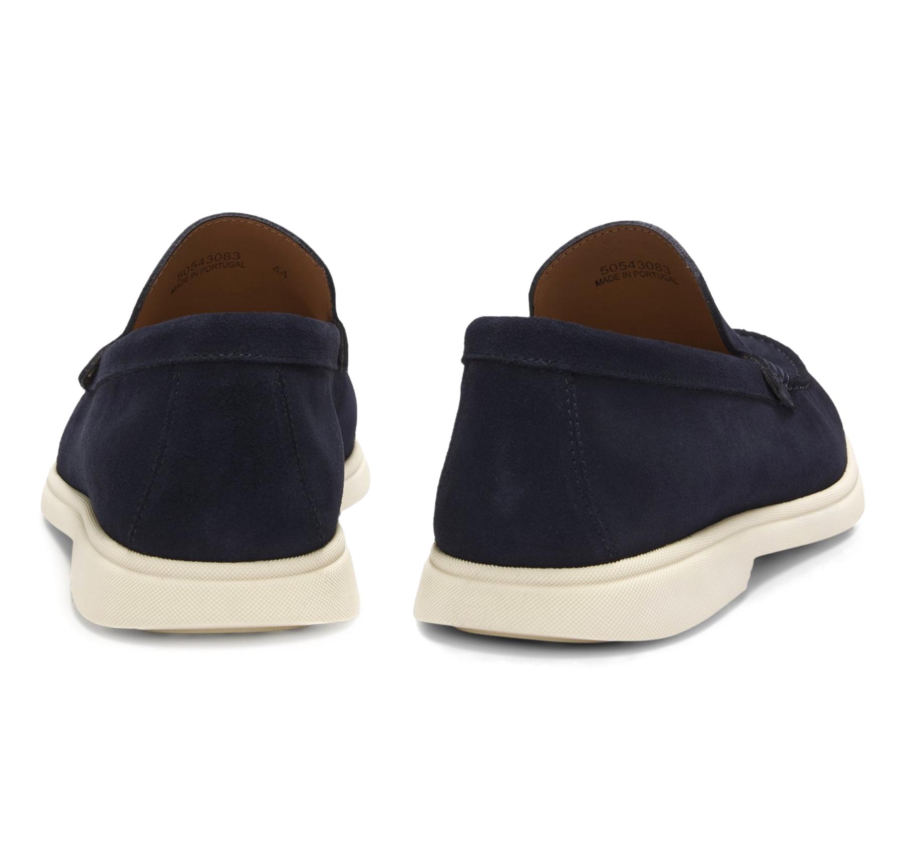 BOSS Mocassini Uomo In Pelle Scamosciata Sienne Loaf Sd N 50543083 Colore Blu Scuro