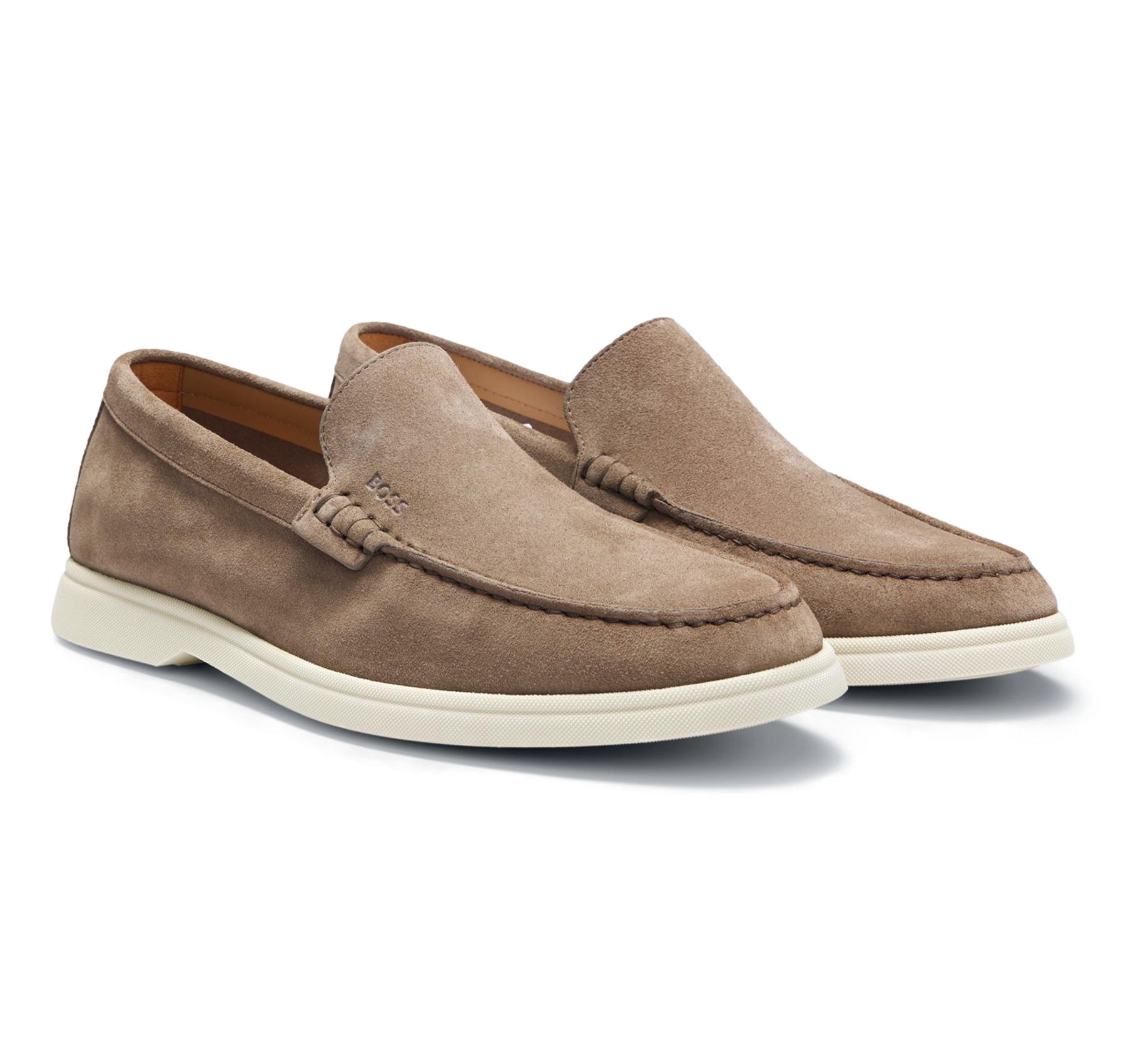 BOSS Mocassini Uomo In Pelle Scamosciata Sienne Loaf Sd N 50543083 Colore Beige