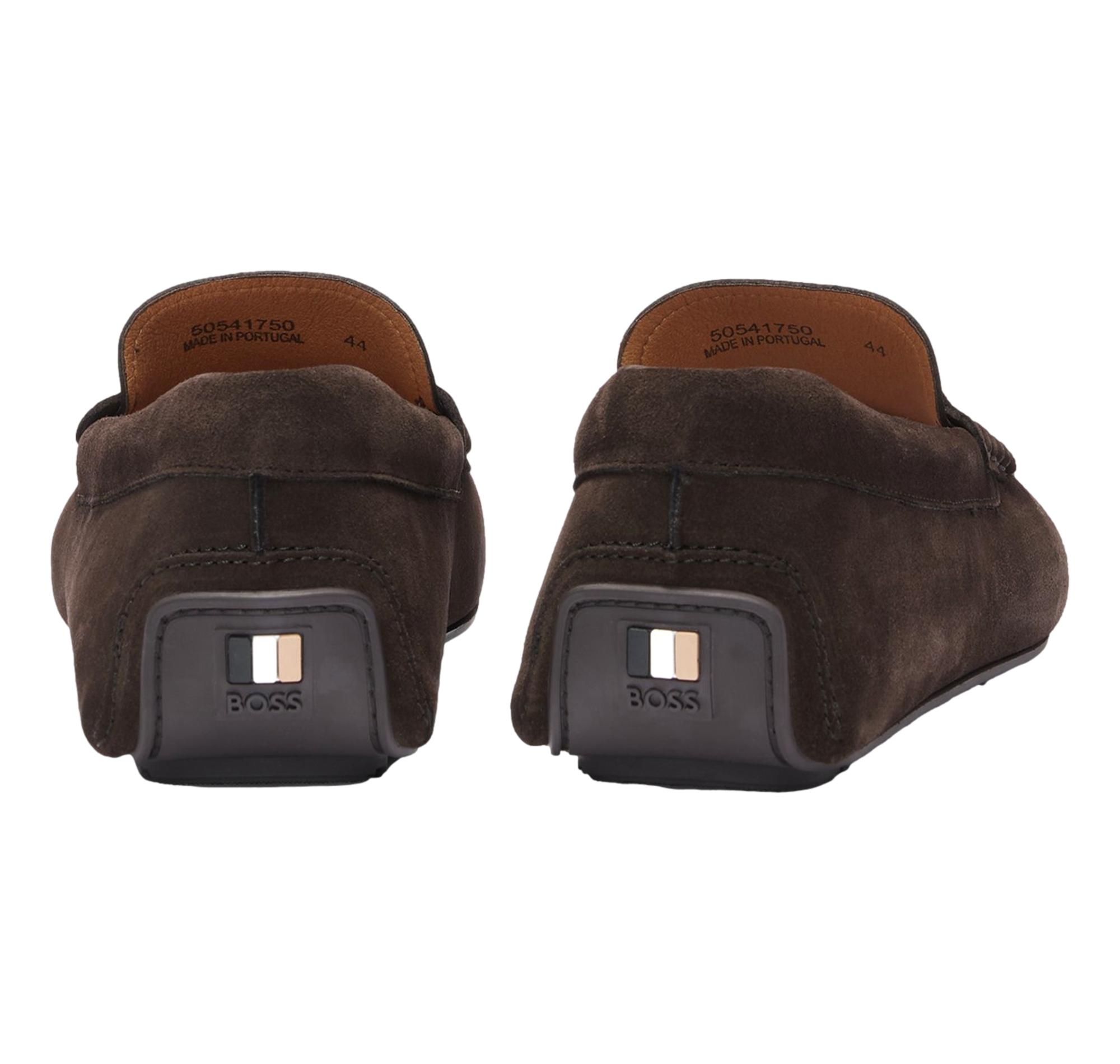 BOSS Mocassini Penny In Pelle Scamosciata Noel Mocc Sdpeb 50541750 Colore Marrone