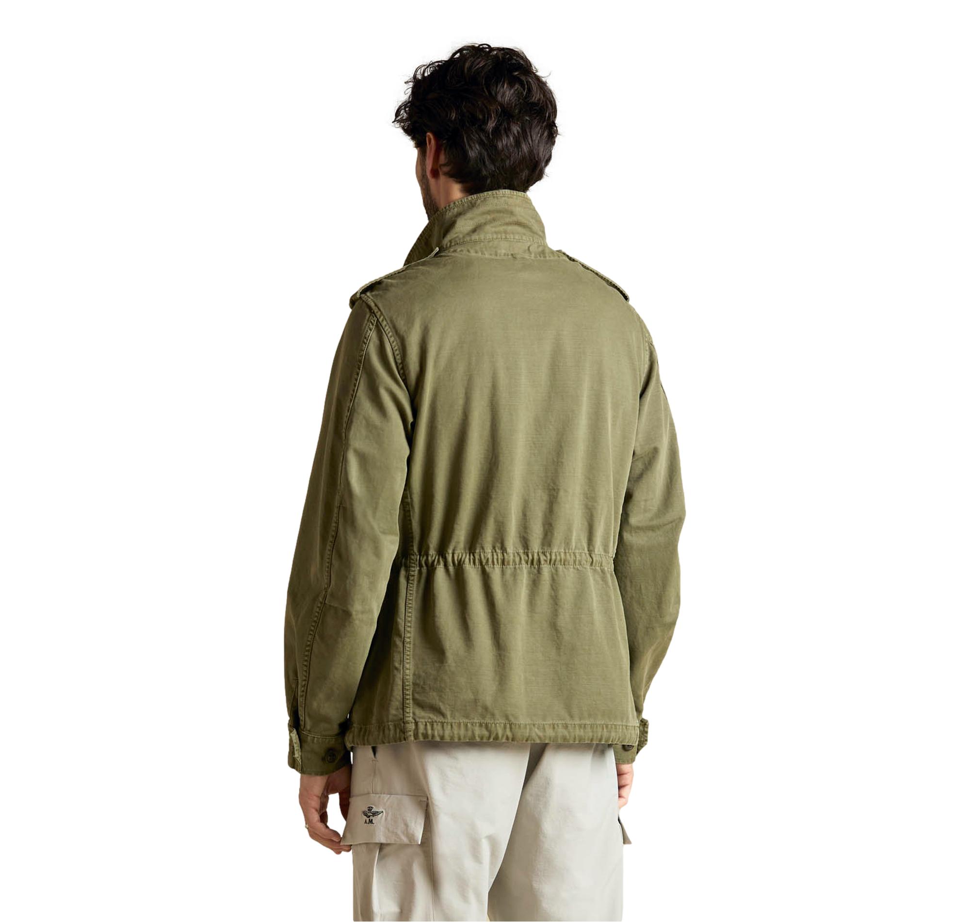 AERONAUTICA MILITARE Field Jacket Uomo In Cotone AB3044UCT04233 Colore Verde Militare