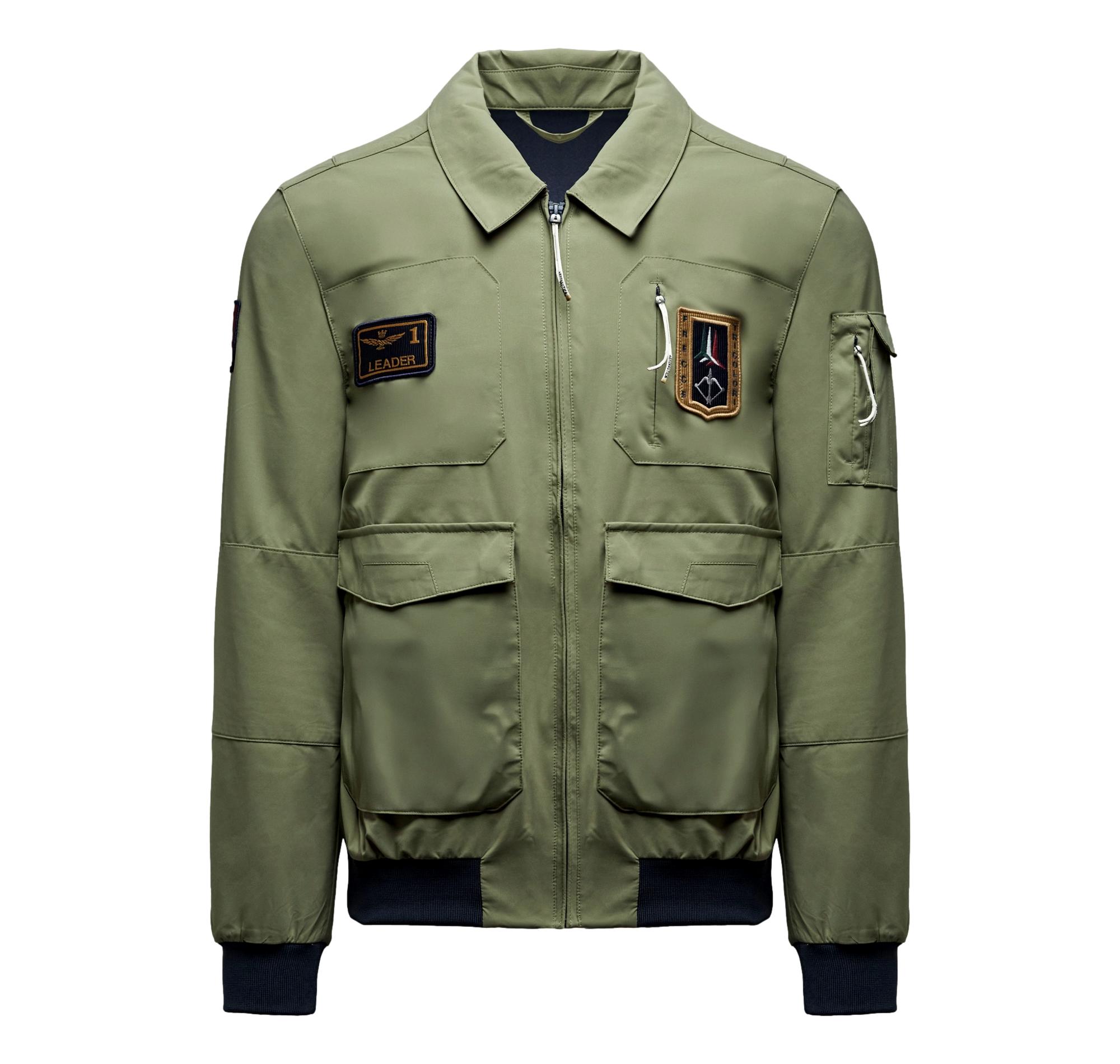 AERONAUTICA MILITARE Giacca Pilot Uomo Tecnica Con Patch AB3049UCT04290 Colore Verde Militare
