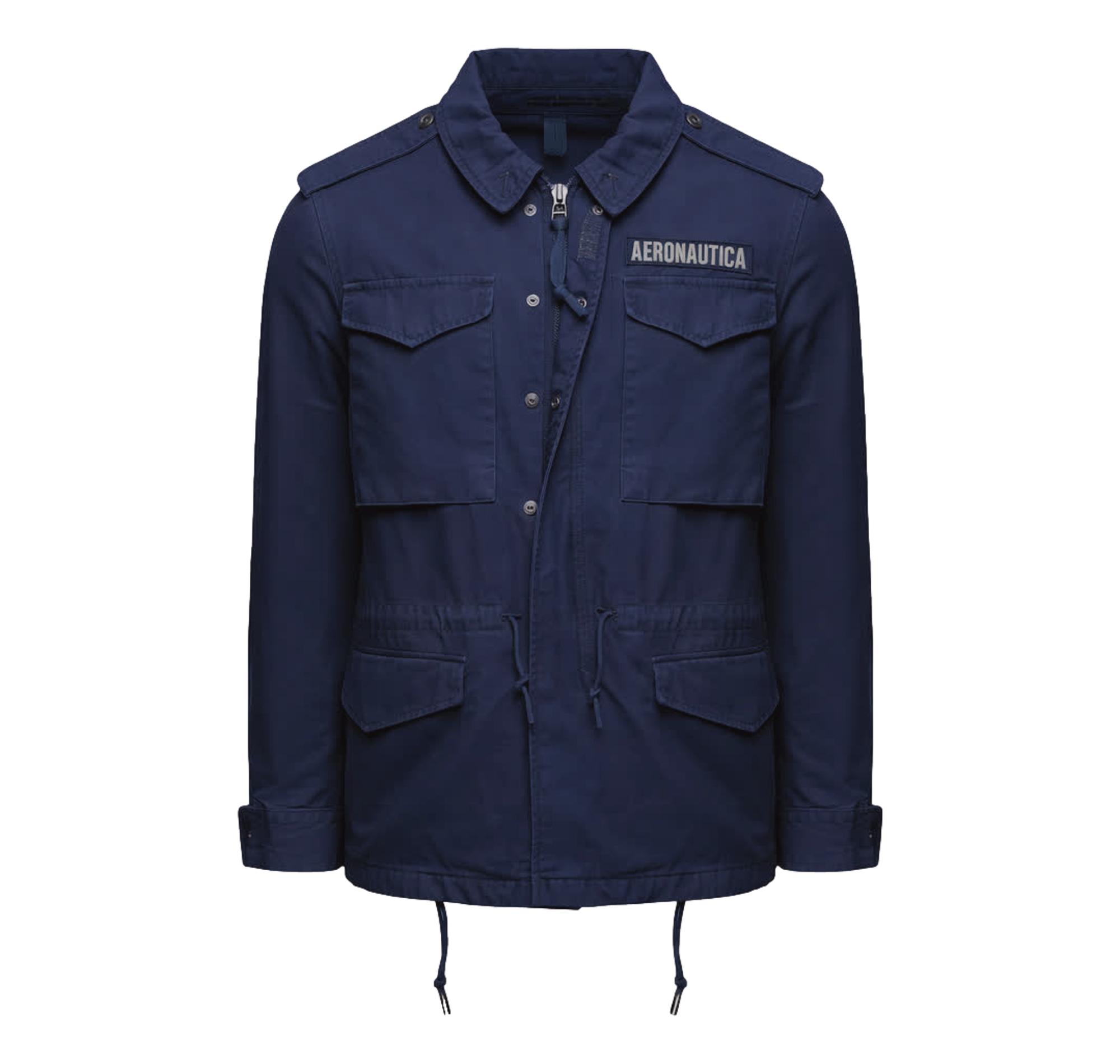 AERONAUTICA MILITARE Field Jacket Uomo In Cotone AB3044UCT04233 Colore Blu