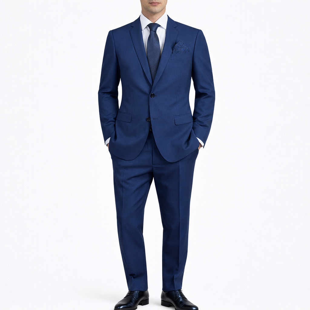 SIMBOLS Abito Uomo Drop 8 Super Slim Fit Blu Royal A10700