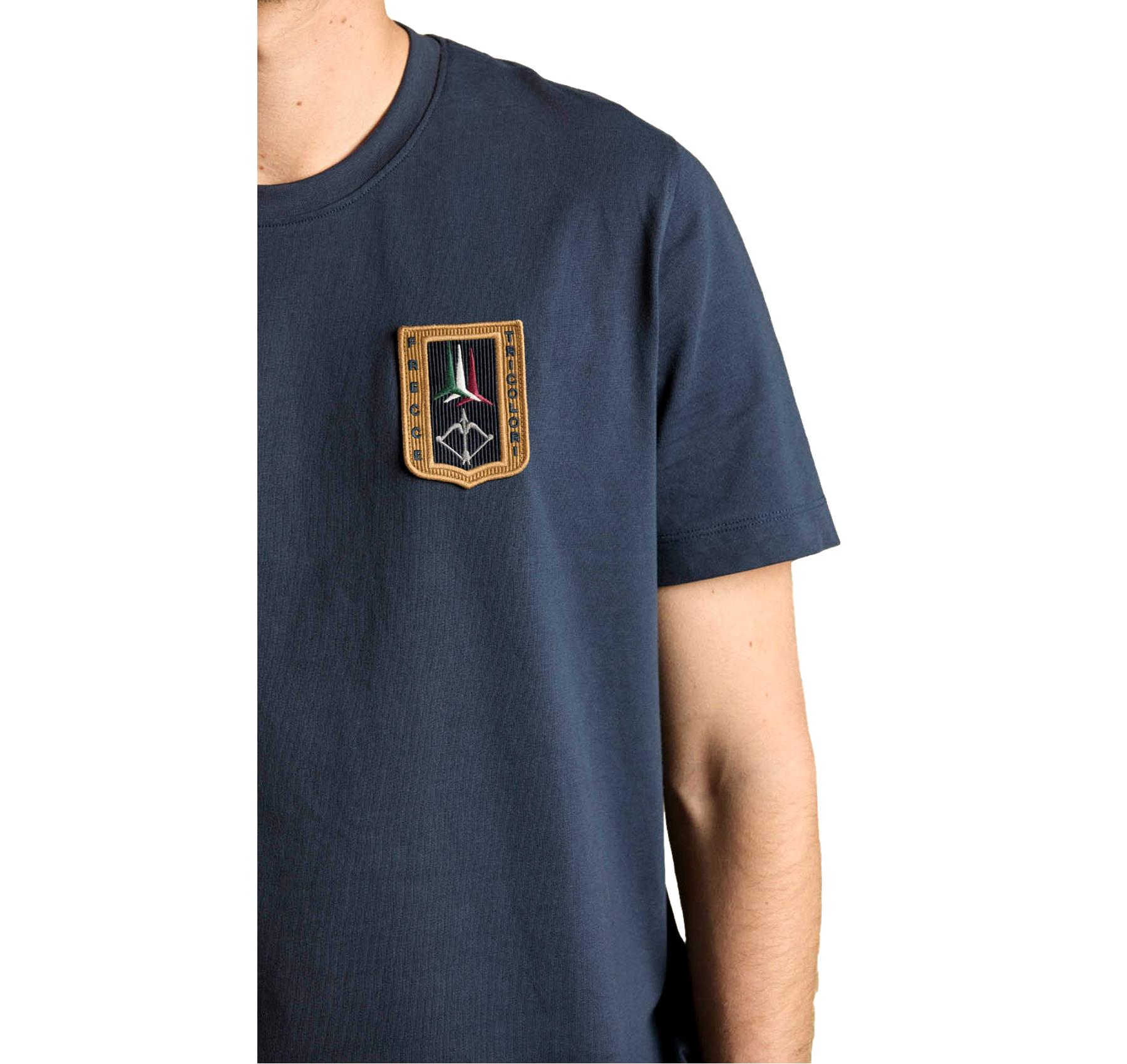 AERONAUTICA MILITARE T Shirt Uomo Con Patch Frecce Tricolori 261TS2544UJ00592 Colore Blu
