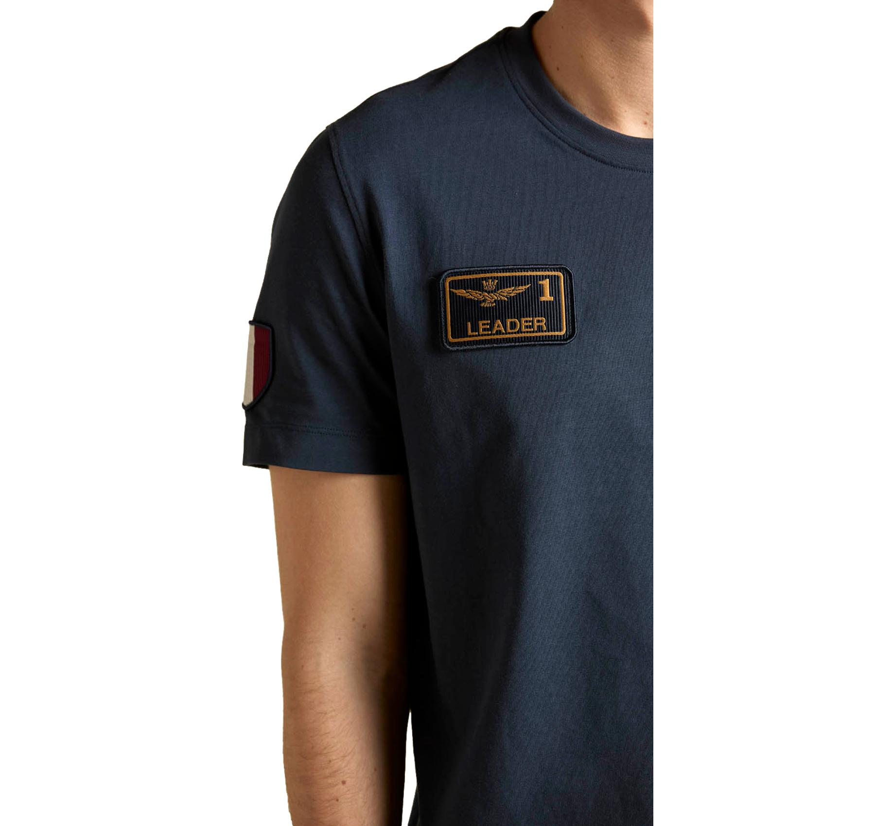 AERONAUTICA MILITARE T Shirt Uomo Con Patch Frecce Tricolori 261TS2544UJ00592 Colore Blu