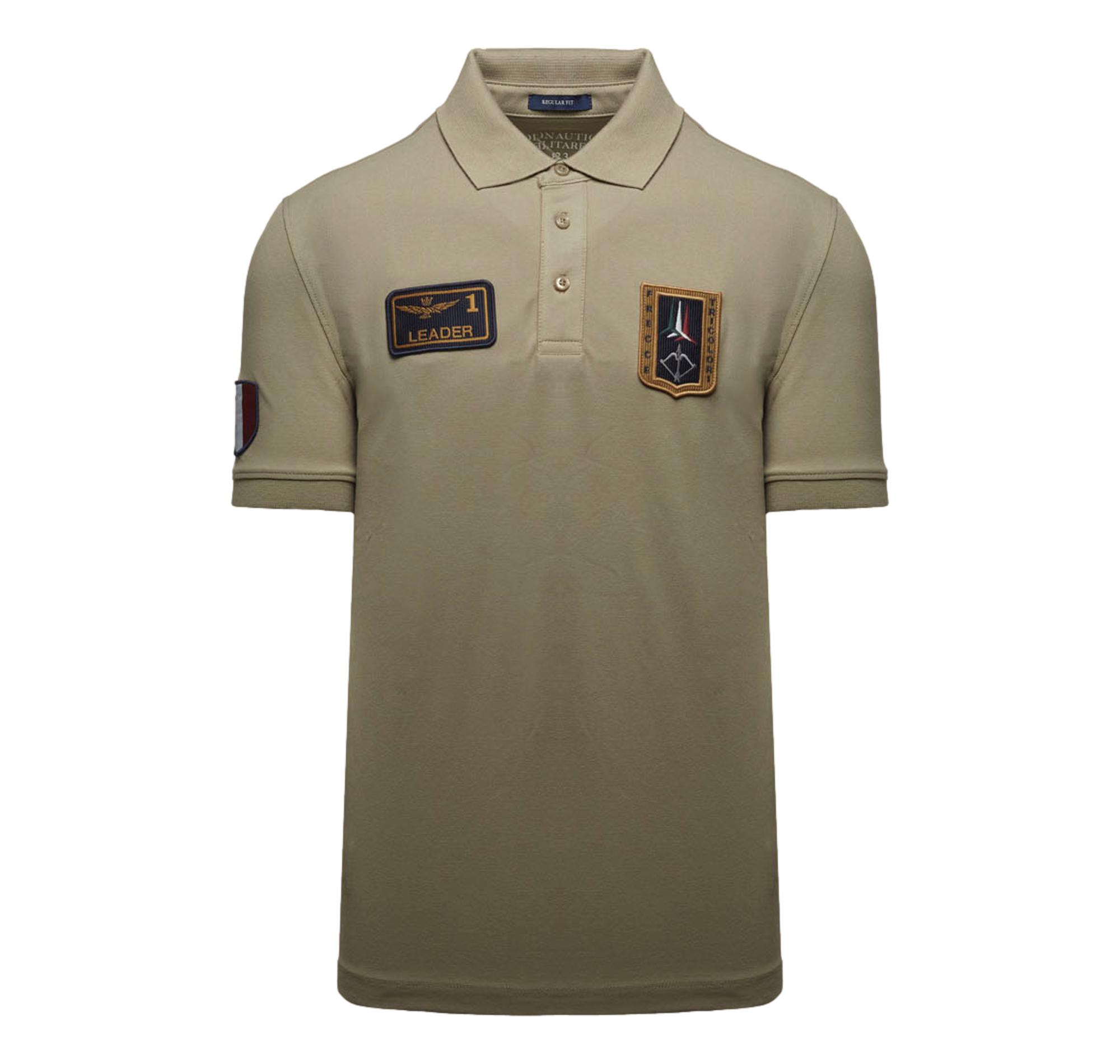 AERONAUTICA MILITARE Polo Uomo Frecce Tricolori Con Patch PO1927UP00191 Colore Beige