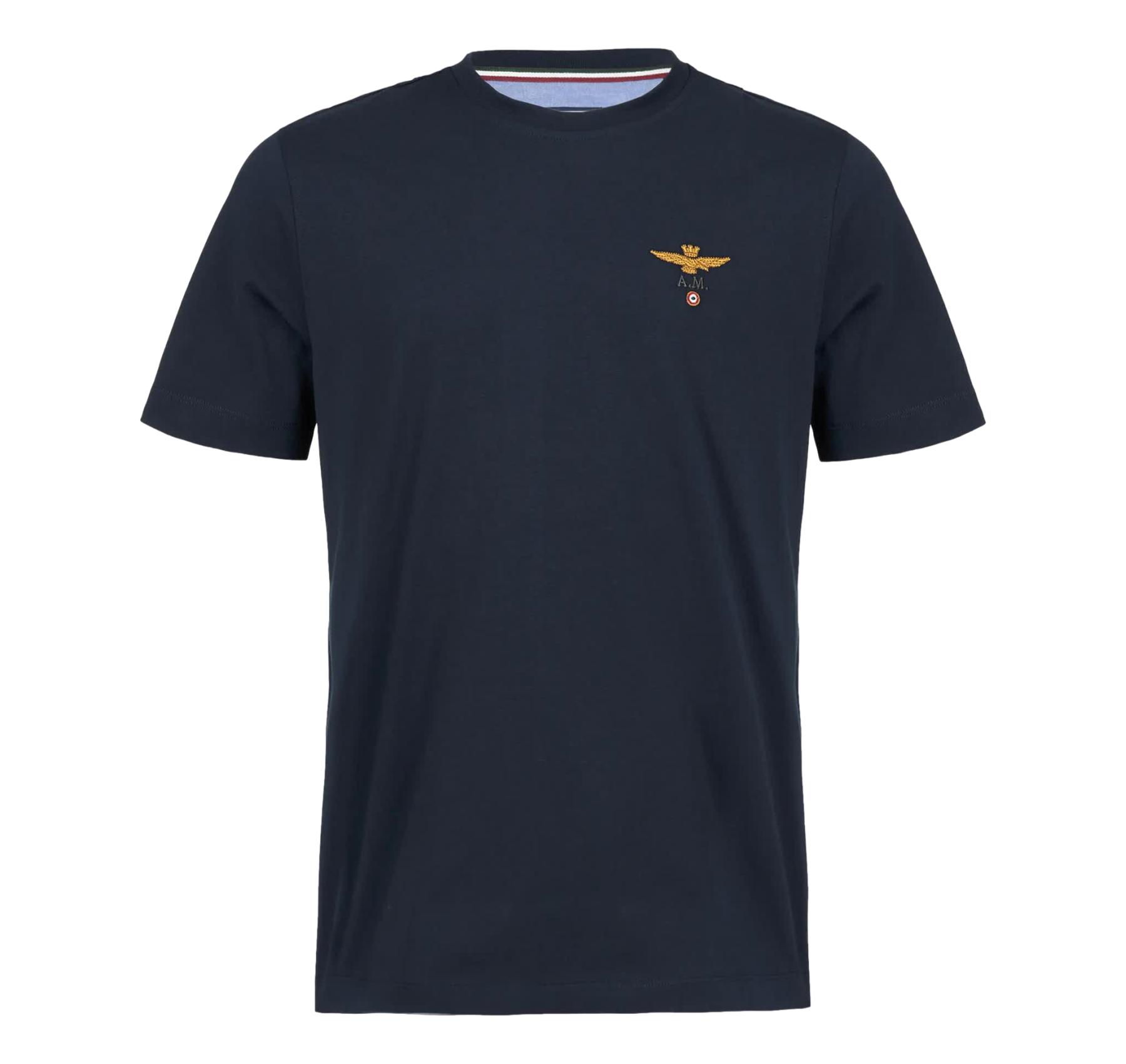 AERONAUTICA MILITARE T Shirt Uomo Girocollo Basica Manica Corta 261TS1580UJ00372 Colore Blu