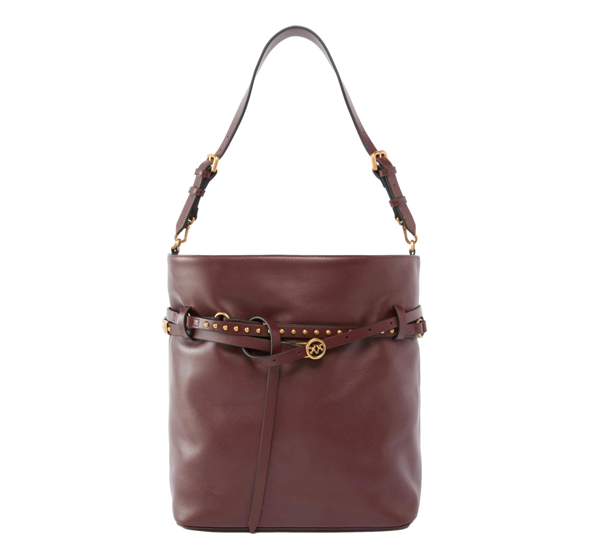 PINKO Borsa Donna Bucket Belt Classic 106339 R49Q Colore Burgundy