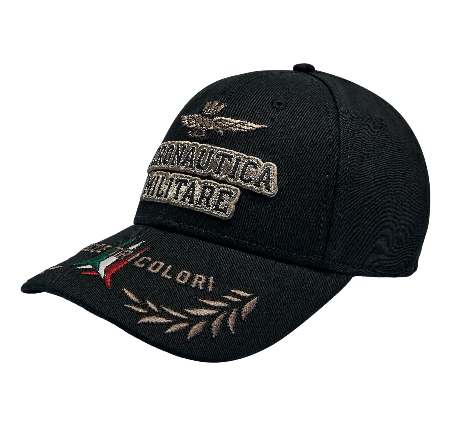 AERONAUTICA MILITARE Cappellino Uomo Con Ricami Frecce Tricolori HA1104UCT02261 Colore Nero