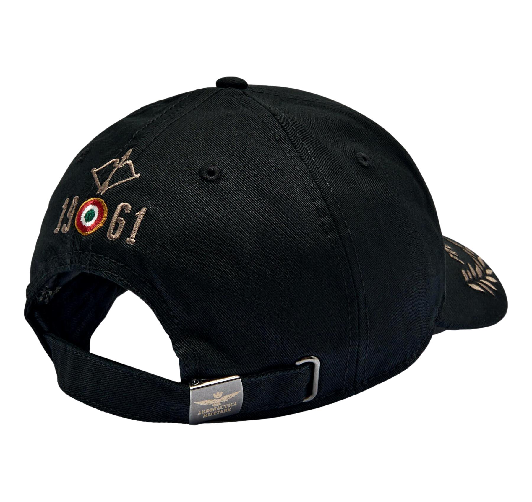 AERONAUTICA MILITARE Cappellino Uomo Con Ricami Frecce Tricolori HA1104UCT02261 Colore Nero