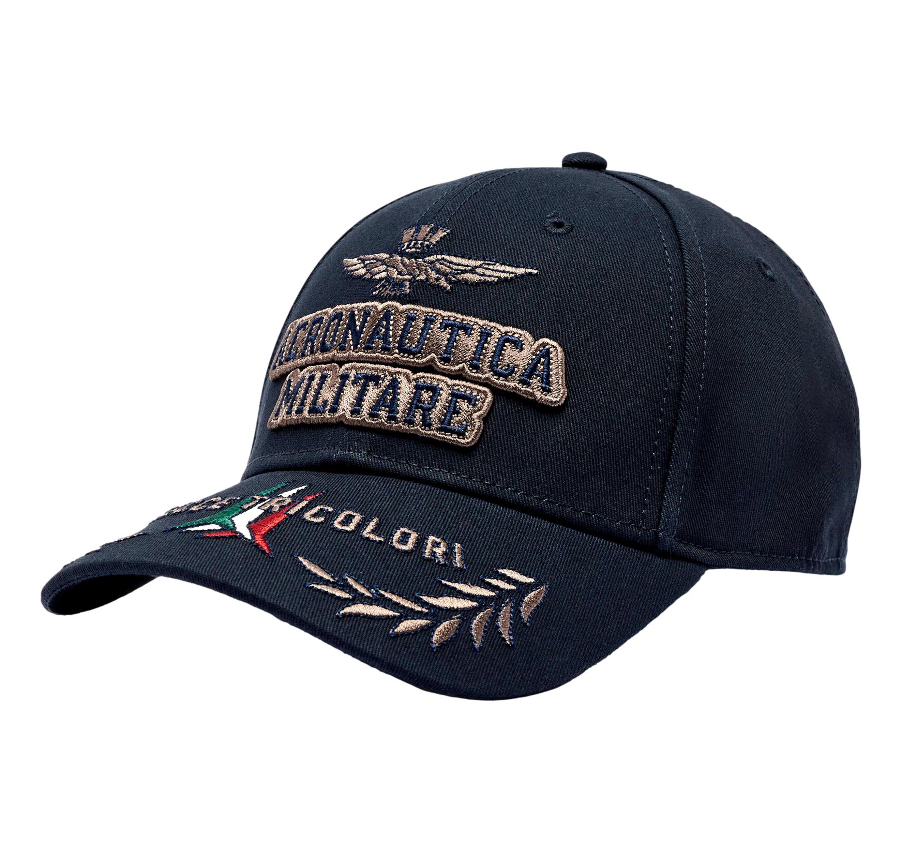 AERONAUTICA MILITARE Cappellino Uomo Con Ricami Frecce Tricolori HA1104UCT02261 Colore Blu