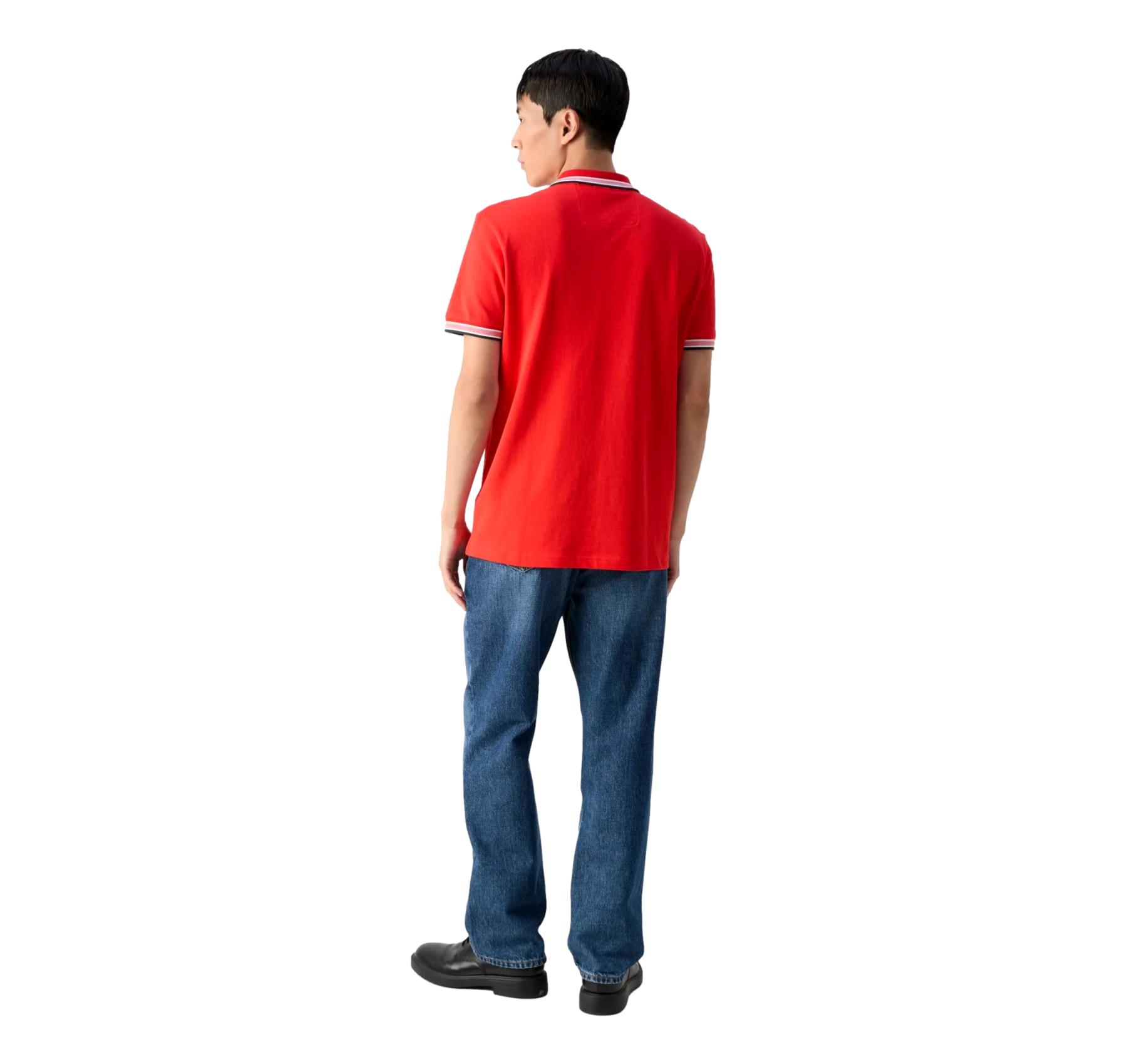 BOSS Polo Uomo Paddy In Pique Di Cotone Regular Fit 50469055 Colore Rosso