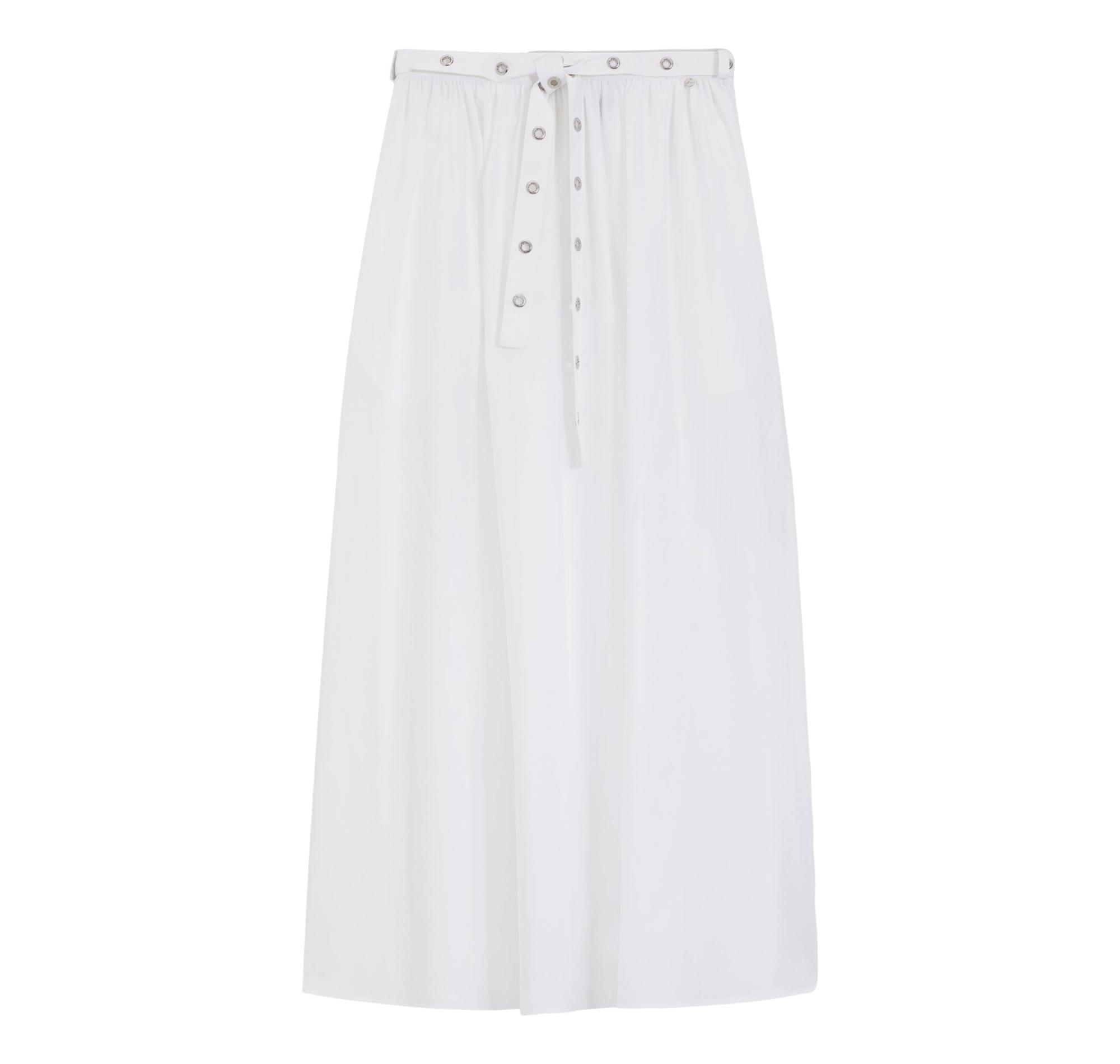 BOSS Gonna Donna Maxi In Popeline Di Cotone Con Cintura Ad Occhielli C Vidol 50559088 Colore Bianco