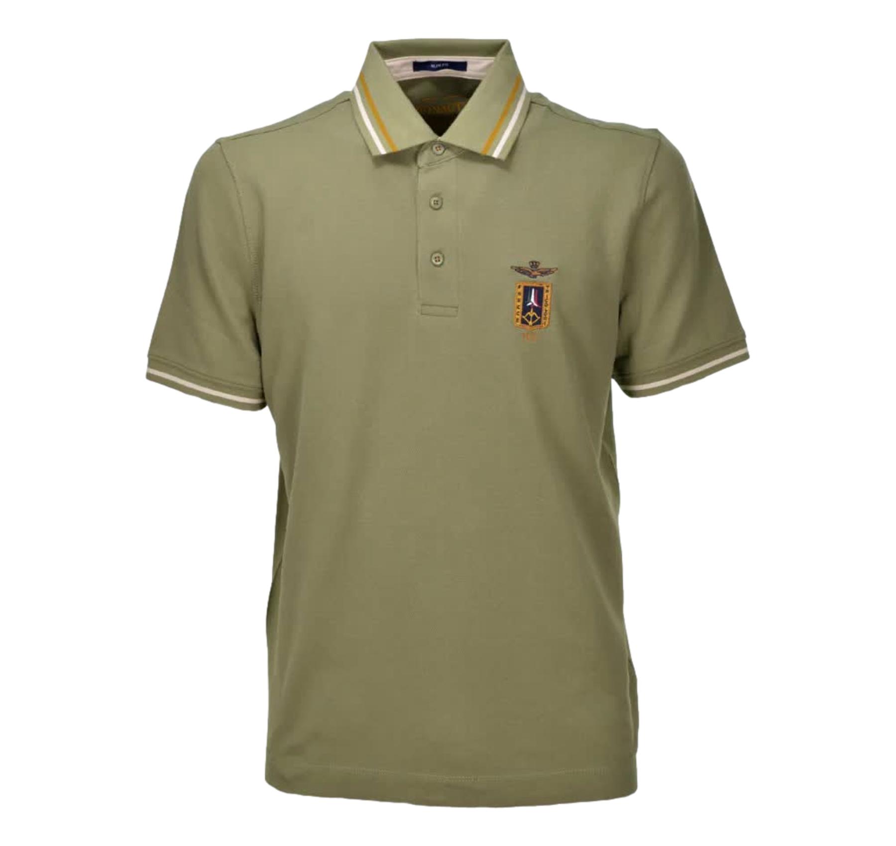 AERONAUTICA MILITARE Polo Uomo Frecce Tricolori 261PO1914UP00403 Colore Verde Oliva