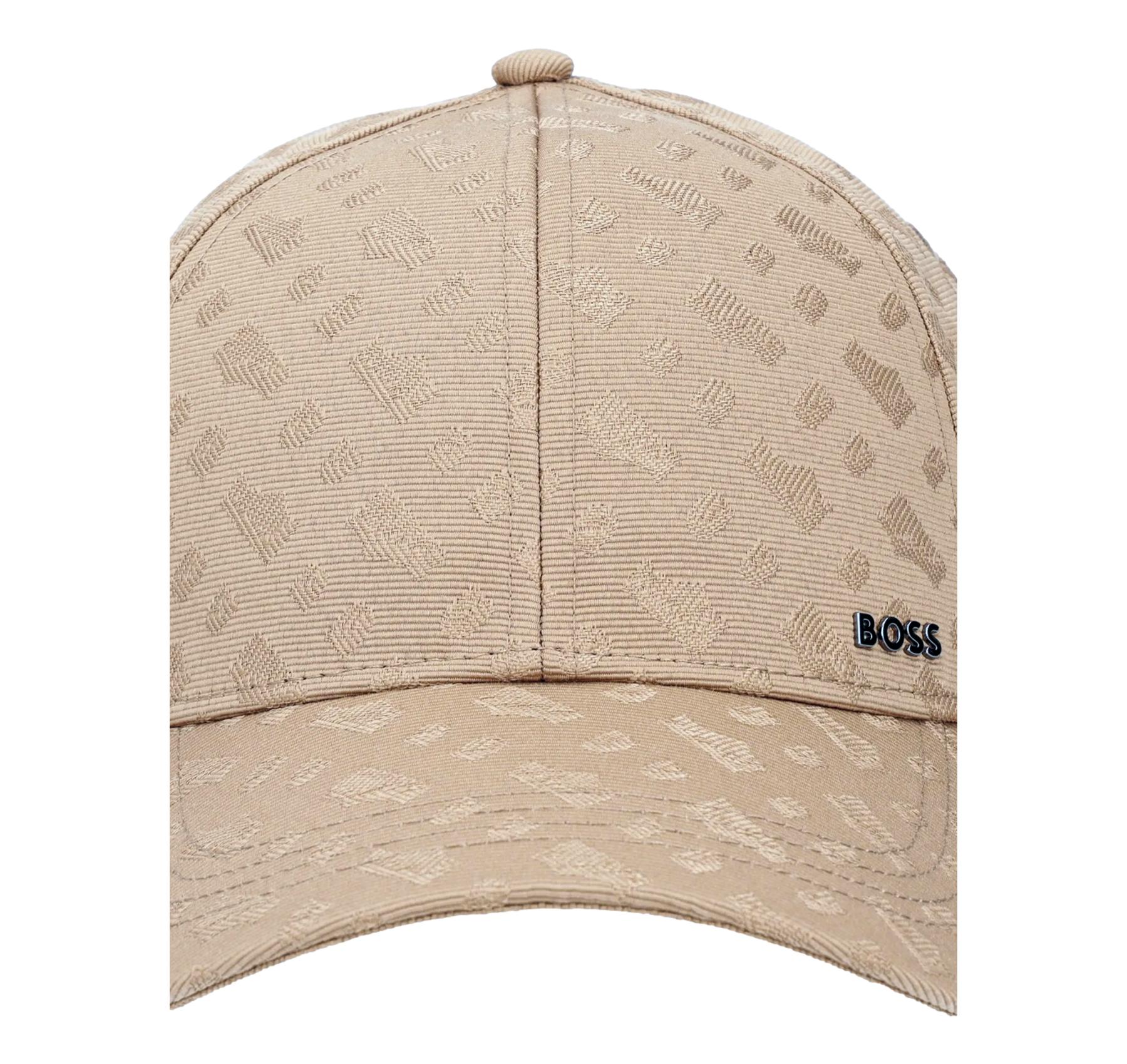 BOSS Cappellino Uomo In Tessuto Lavorato Con Monogrammi Zed M 50560339 Colore Beige