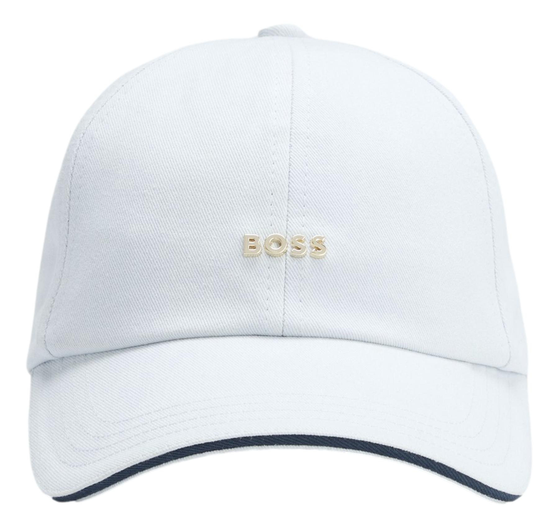 BOSS Cappellino Donna In Twill Di Cotone Con Logo In Metallo Regolabile Ari ME 50533367 Colore Celeste