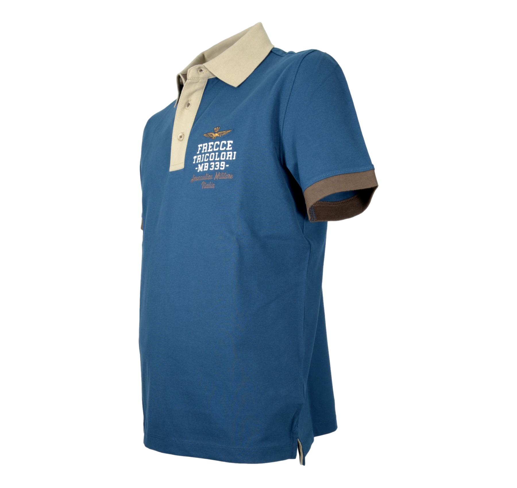 AERONAUTICA MILITARE Polo Uomo Con Ricami Frecce Tricolori 261PO1908UP00191 Colore Blu