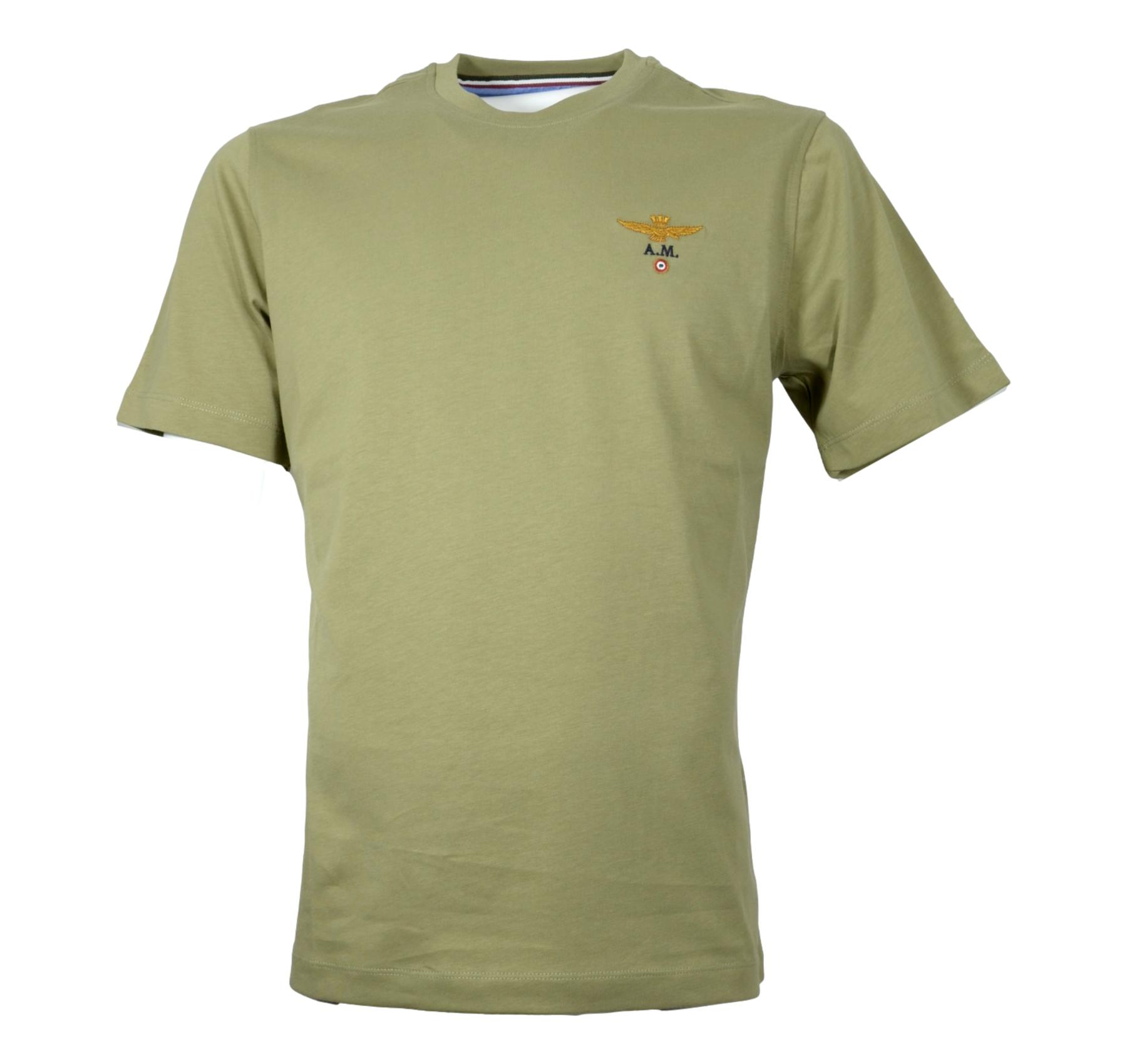 AERONAUTICA MILITARE T Shirt Uomo Girocollo Basica Manica Corta TS1580UJ00372 Colore Verde