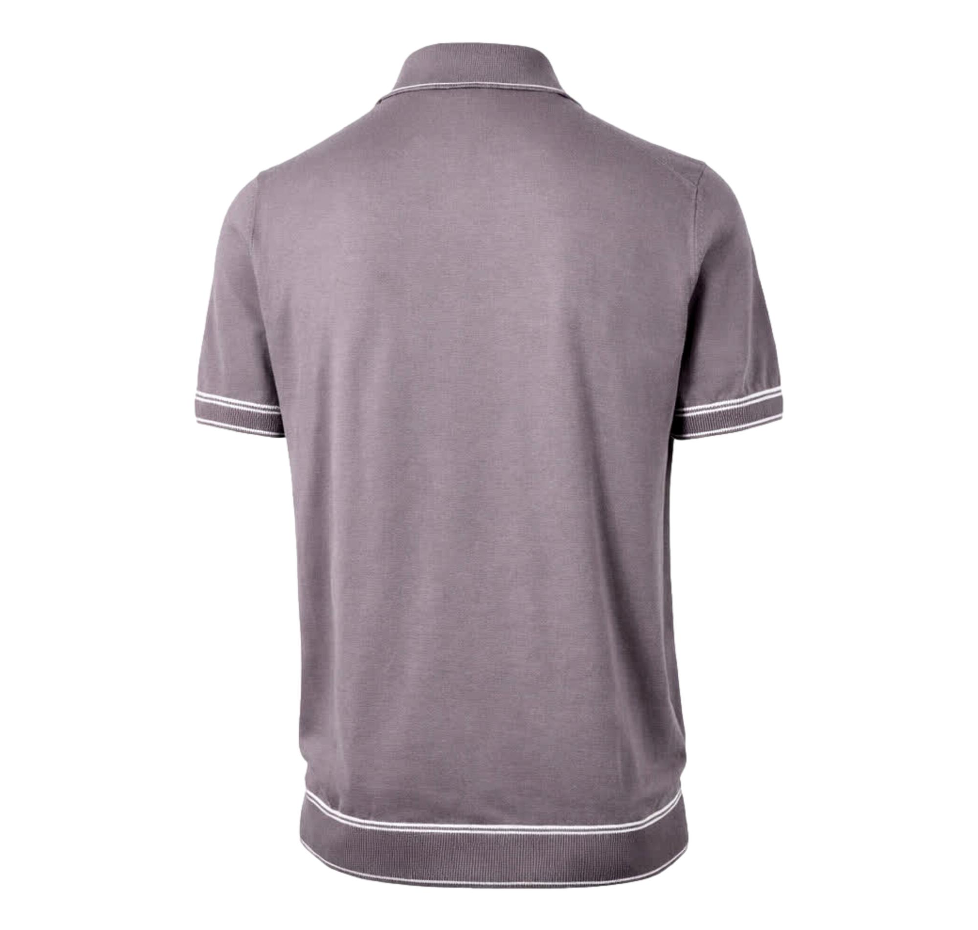 BOSS Polo Uomo Mezza Zip In Misto Lino H Norbertino 50560474 Colore Grigio 510