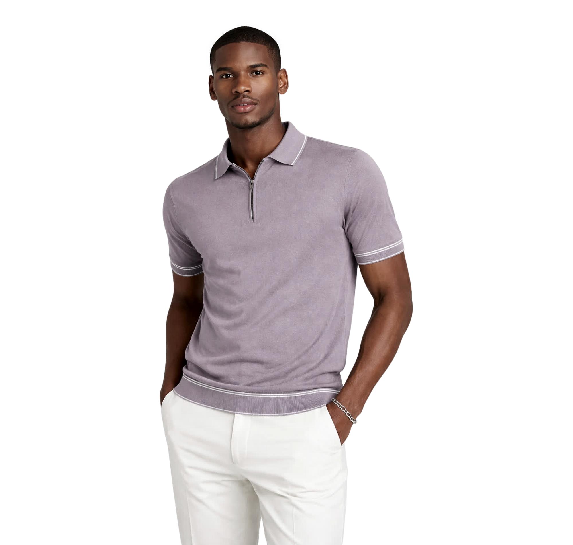 BOSS Polo Uomo Mezza Zip In Misto Lino H Norbertino 50560474 Colore Grigio 510