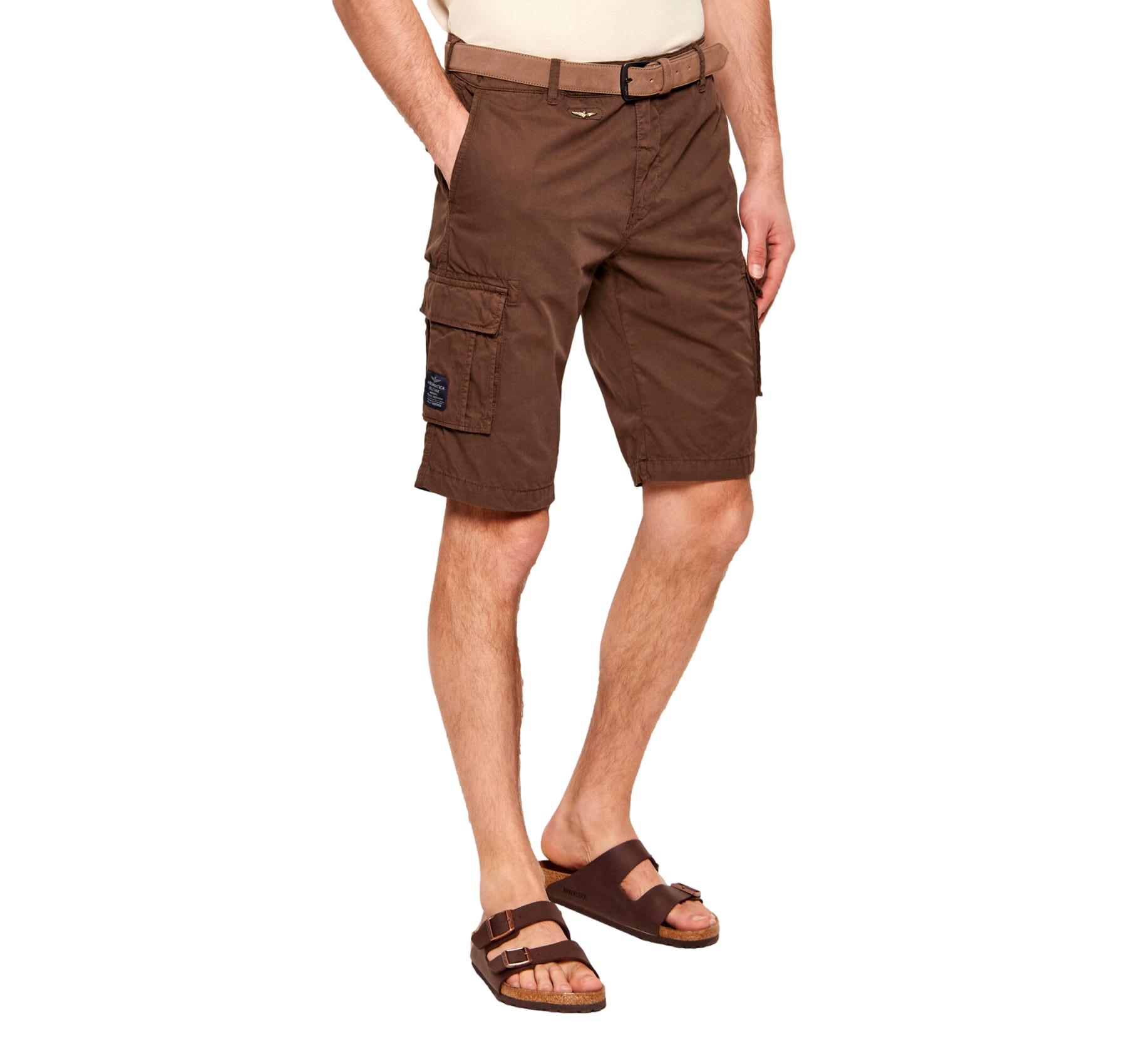 AERONAUTICA MILITARE Bermuda Uomo Cargo BE0066UCT01122 Colore Marrone