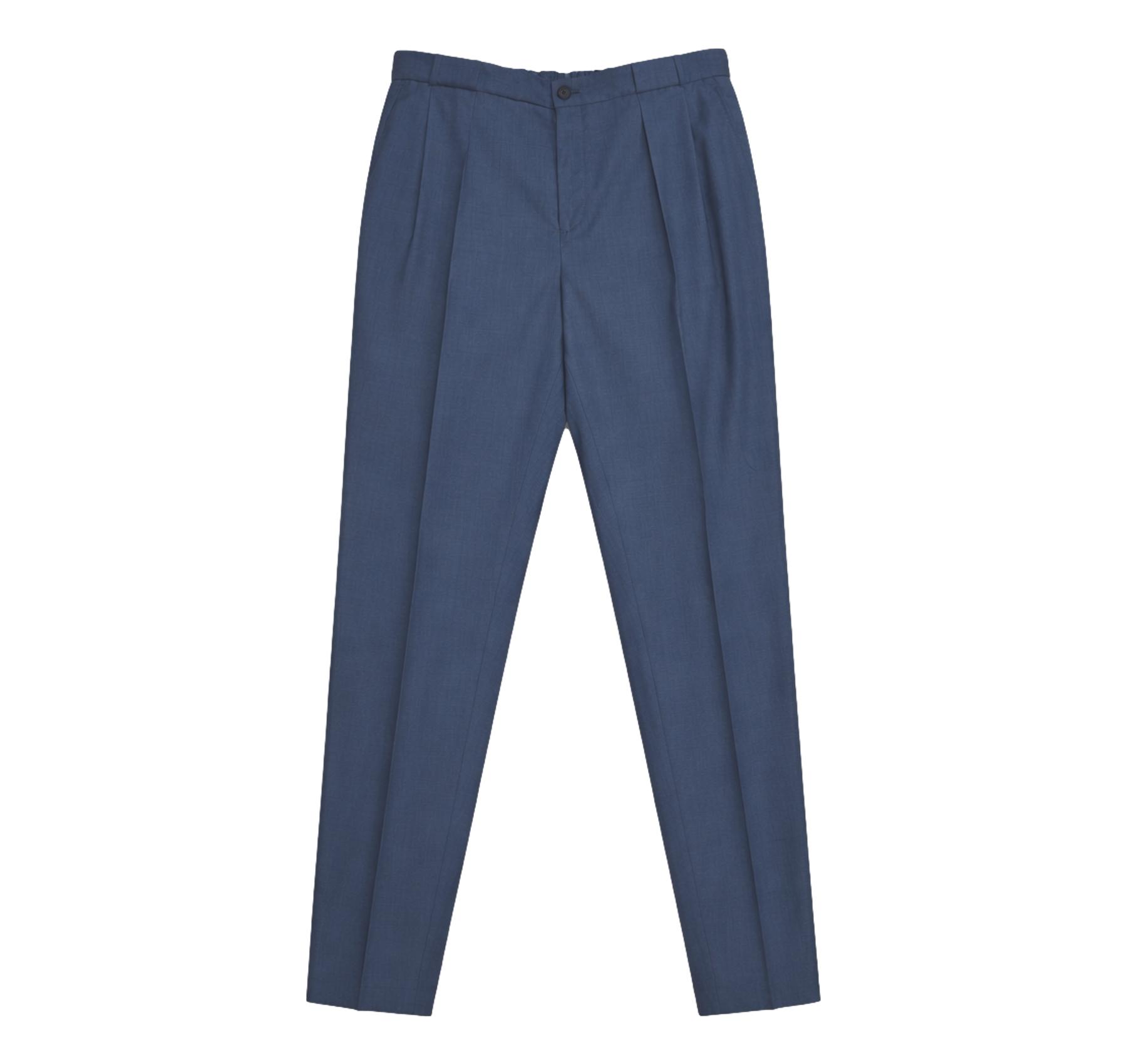 BOSS Pantalone Uomo Relaxed Fit Blu Lana Vergine Lavabile P-PhilC 262 50561975