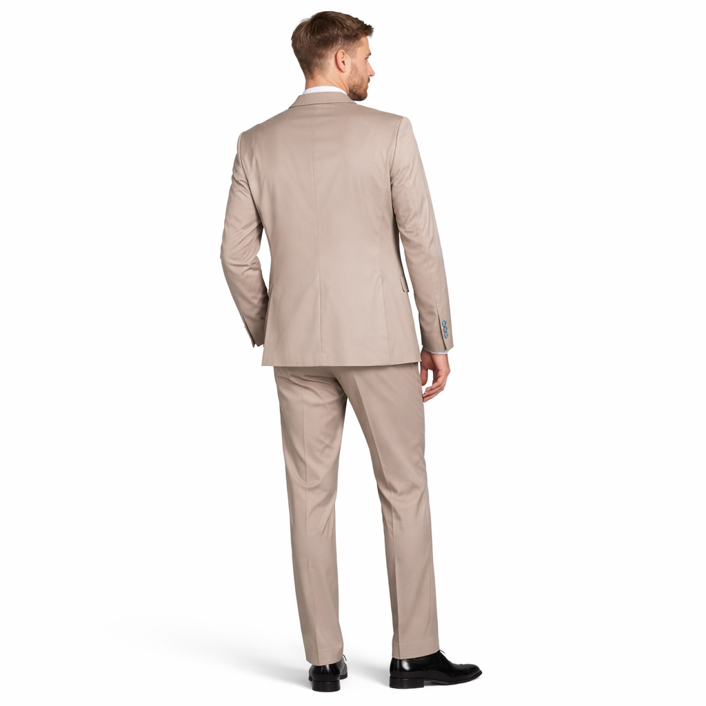 ALESSANDRO GILLES Abito Uomo Slim Fit Cotone Elasticizzato Chiaro Sfoderato A22C