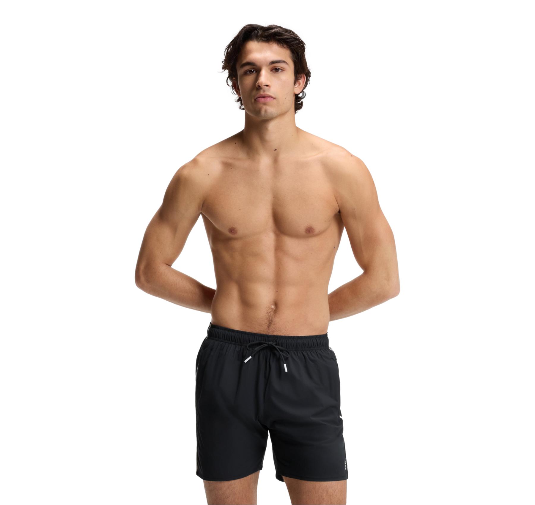 BOSS Boxer Da Mare Uomo Con Logo e Righe Iconic 50491594 Colore Nero