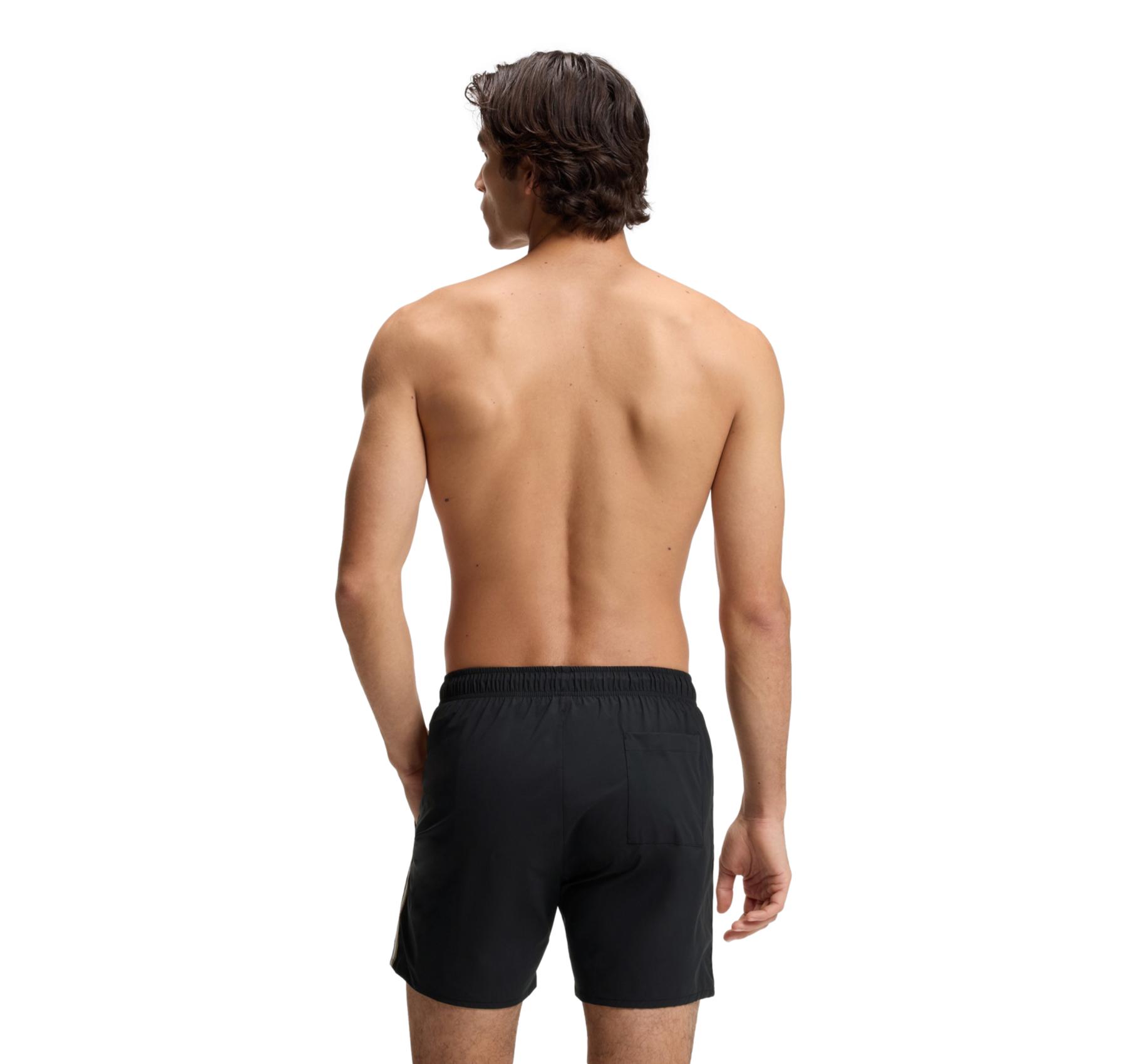 BOSS Boxer Da Mare Uomo Con Logo e Righe Iconic 50491594 Colore Nero