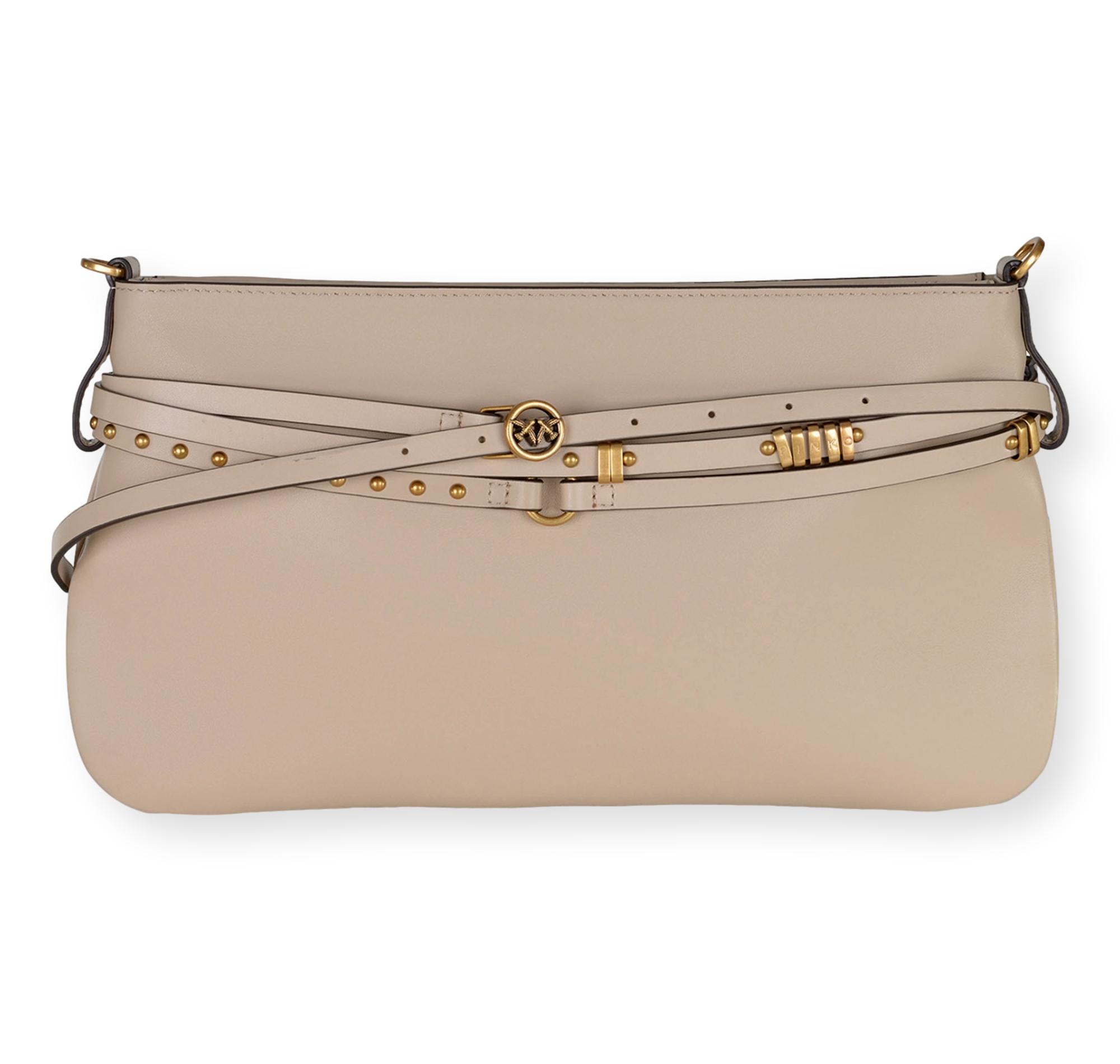 PINKO Borsa Donna Belt Bag Classic Vitello Morbido 106176 Colore Beige C50Q