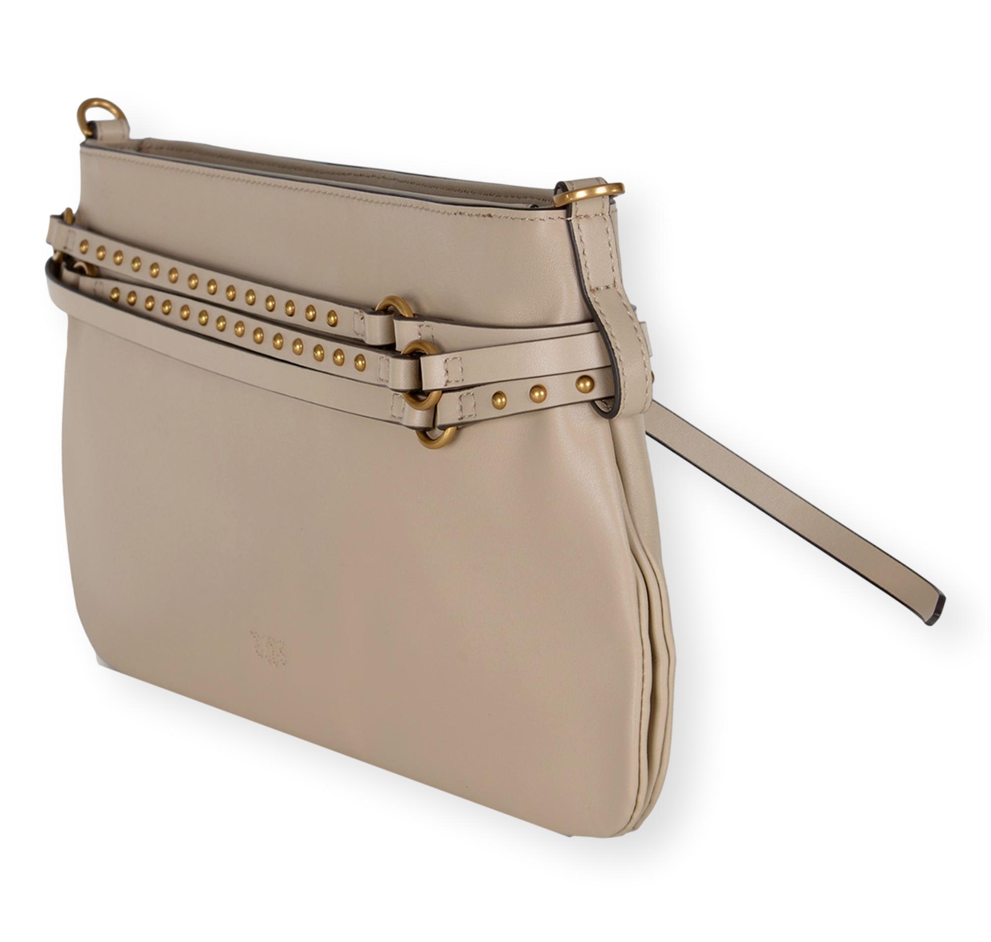 PINKO Borsa Donna Belt Bag Classic Vitello Morbido 106176 Colore Beige C50Q