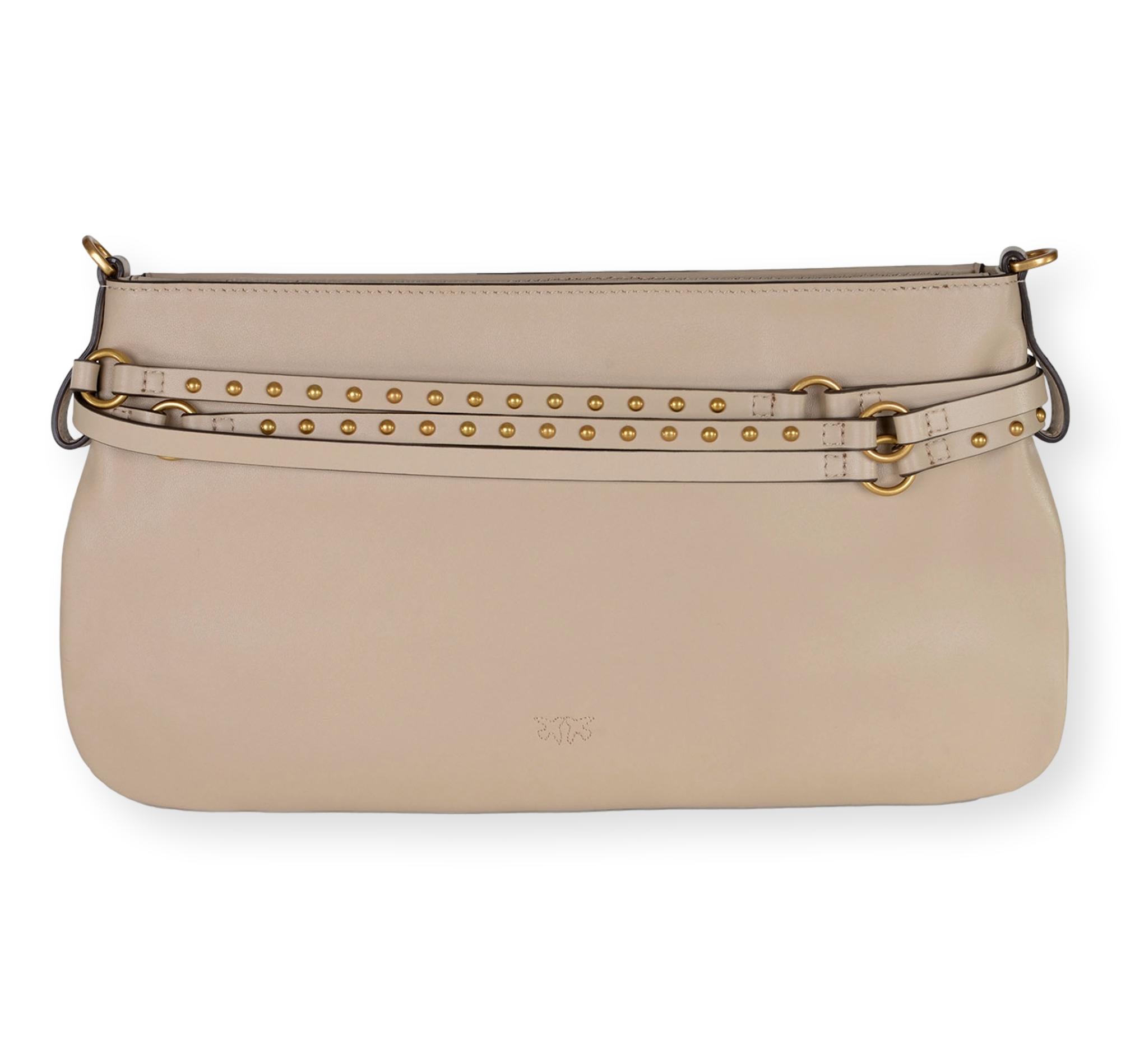 PINKO Borsa Donna Belt Bag Classic Vitello Morbido 106176 Colore Beige C50Q