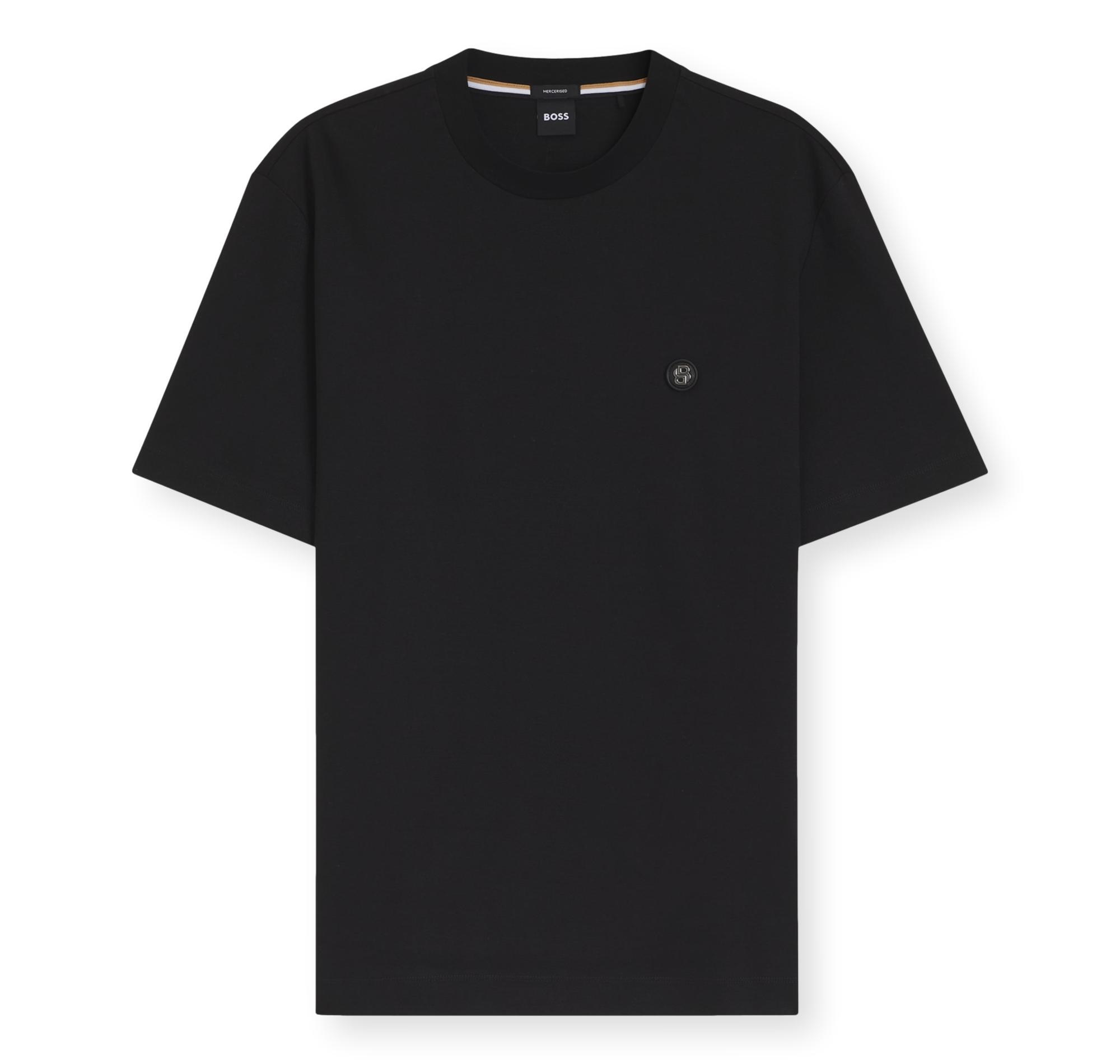 BOSS T Shirt Uomo In Cotone Mercerizzato Con Monogramma Double B C Taut 01 50555844 Colore Nero