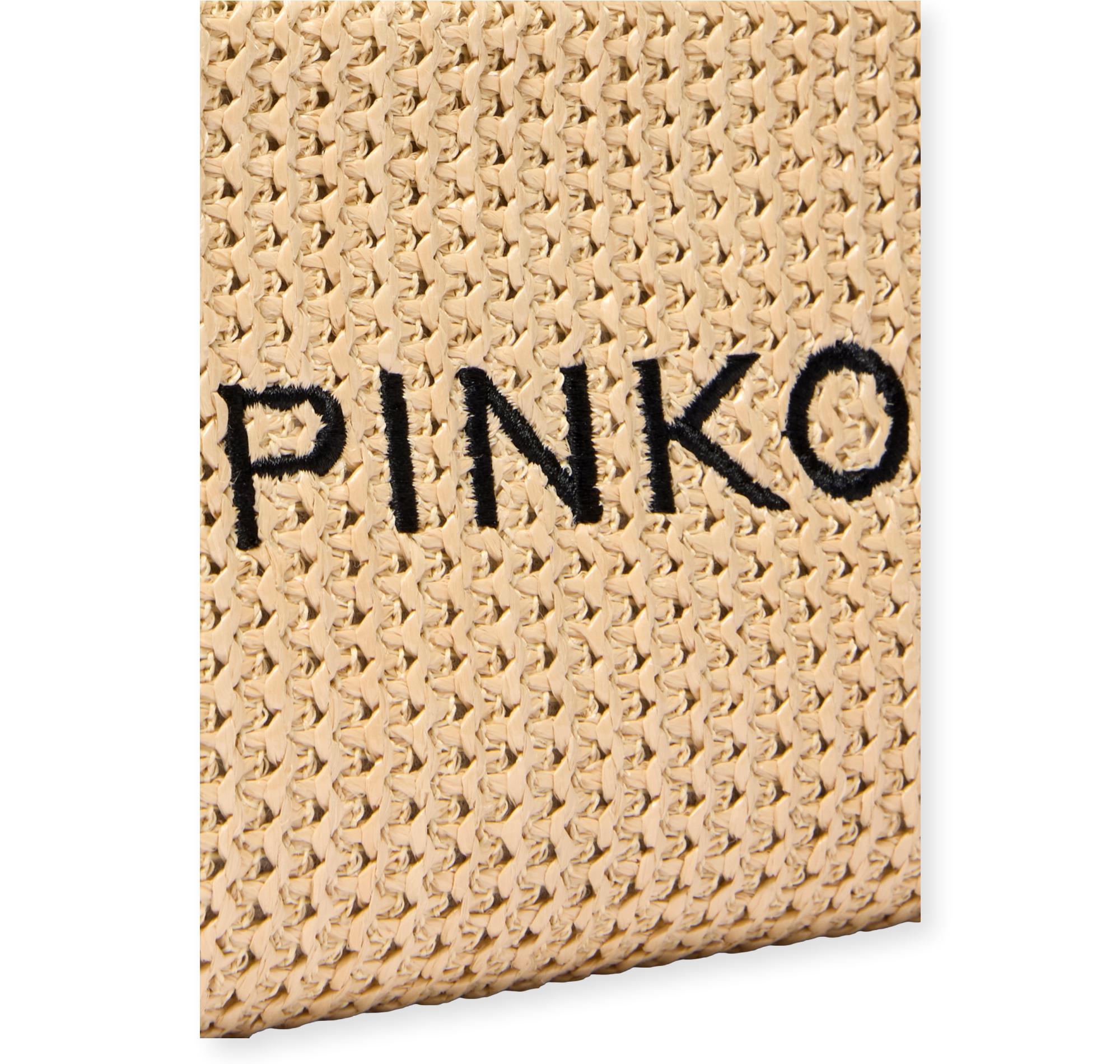 PINKO Necessaire Donna In Rafia 106717 Colore Paglia Beige HZ3Q