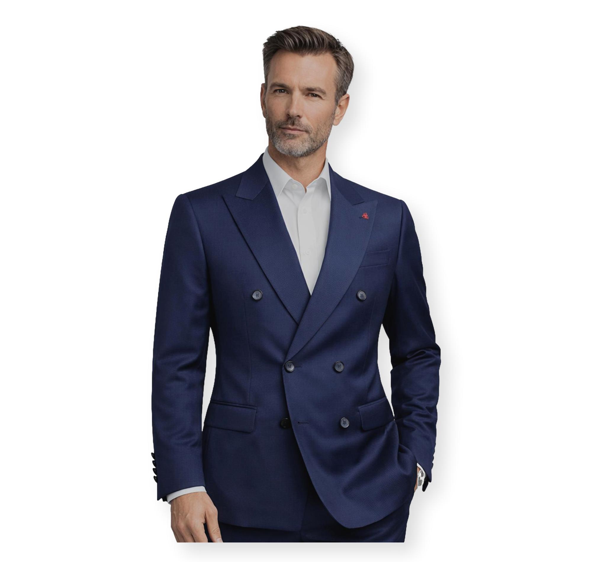 ROY ROBSON Giacca Uomo Blu Regular Fit Doppiopetto Elegante 05038 Colore Blu