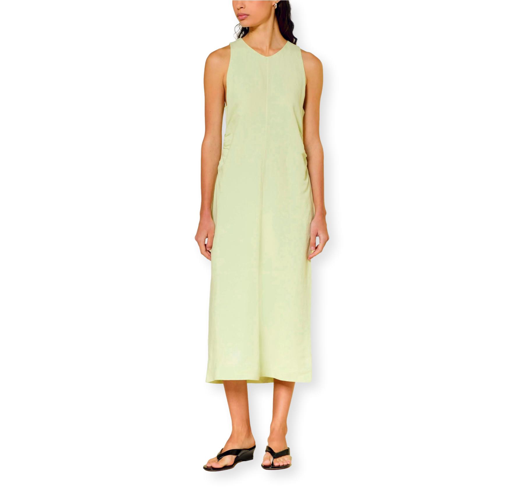 BOSS Abito Donna Svasato In Lino C Delinna 50559243 Colore Verde Chiaro