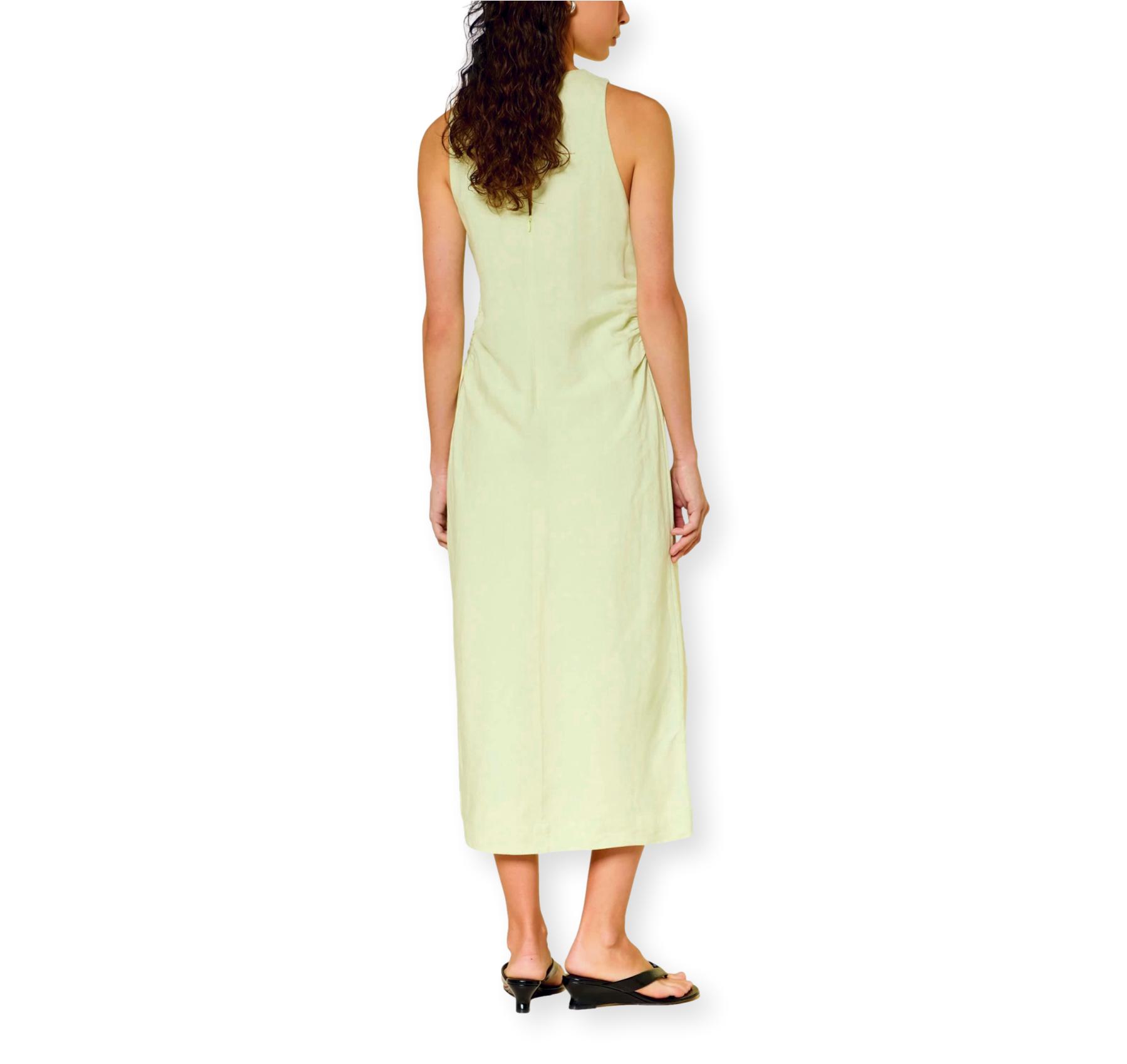 BOSS Abito Donna Svasato In Lino C Delinna 50559243 Colore Verde Chiaro